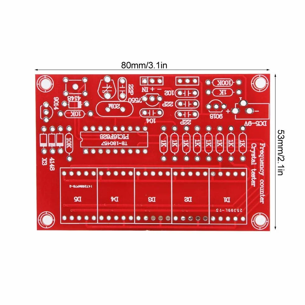 Zestaw wskaźników częstotliwości DIY 1 Hz-50 MHz kryształowy oscylator tester z 5-cyfrowym wyświetlaczem