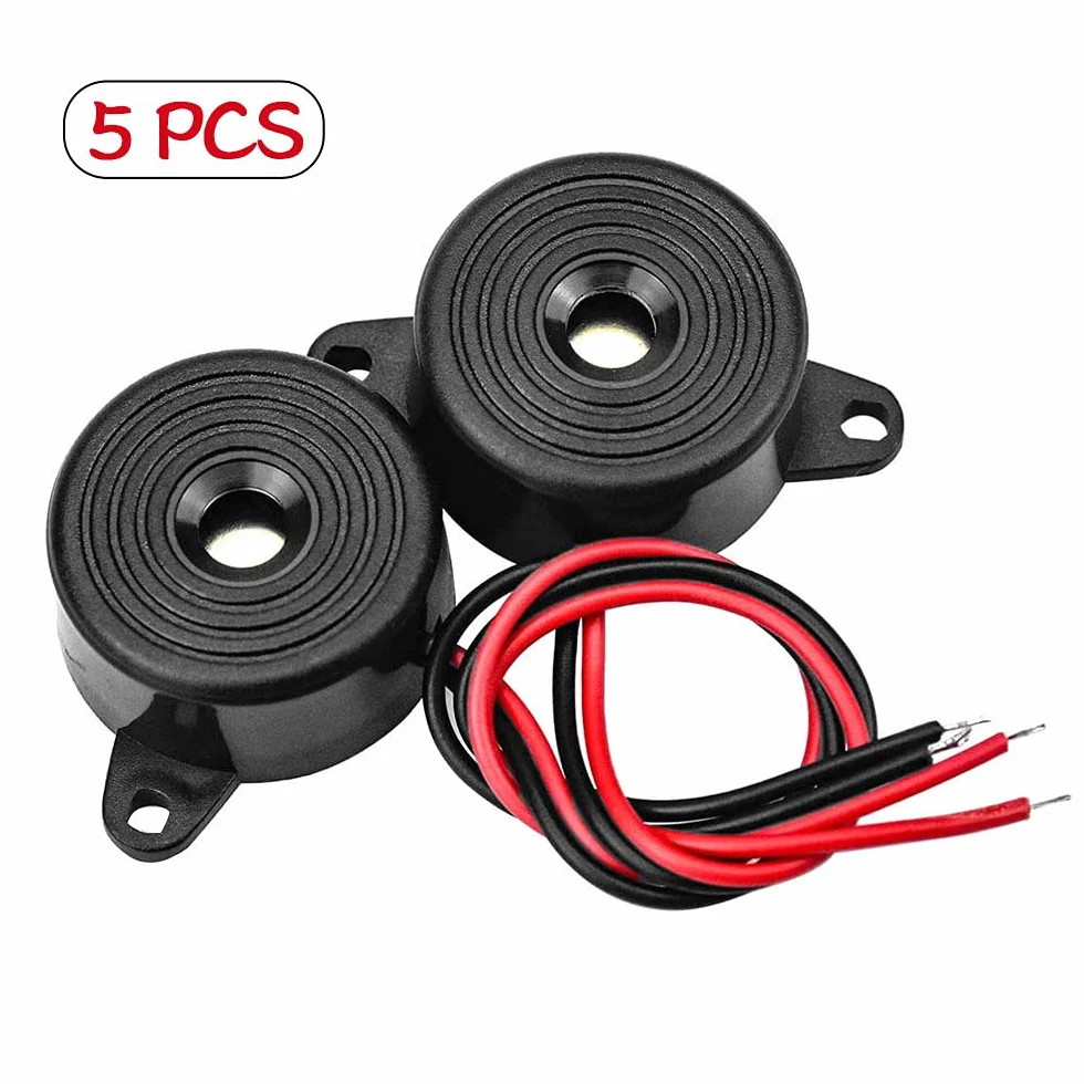 5 sztuk DC 3-24V 85DB Elektroniczny Brzęczyk Piezo dźwięk dźwięk alarm elektroniczny migający sonda alarmu komputerowego, ksero, alarm, zabawki elektroniczne