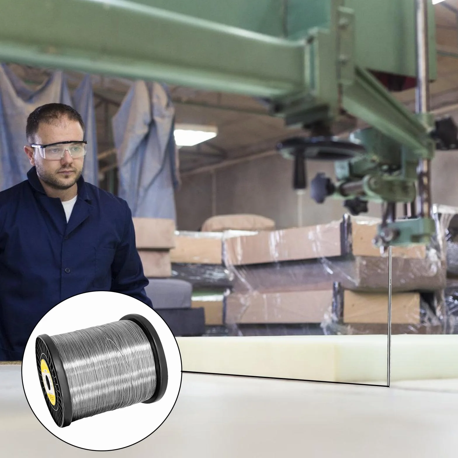 Drut tnący 10 m, 0,7 mm do cięcia styropianu, zestaw drutu grzewczego na gorąco