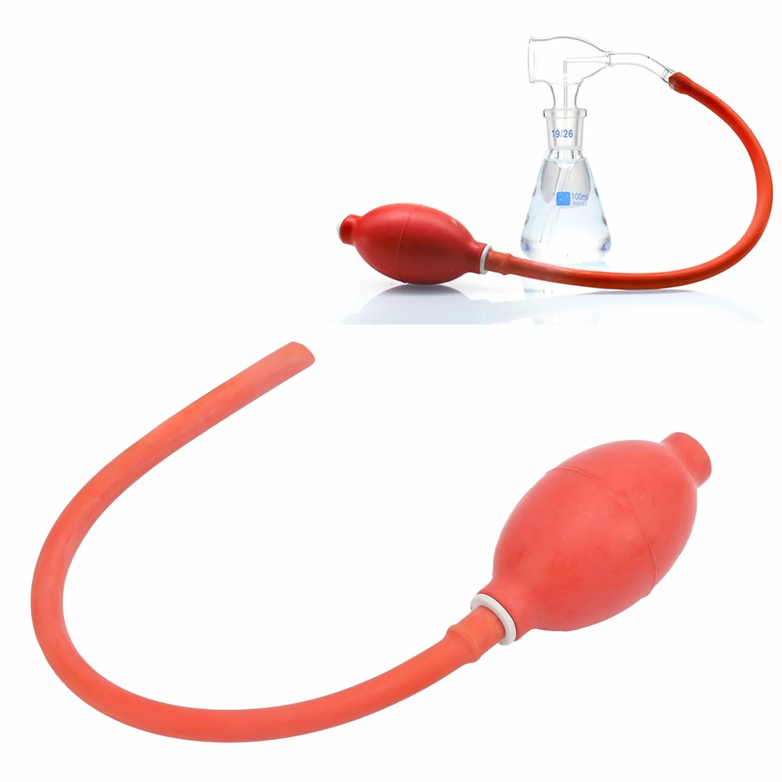Laboratoryjna Gruszka Gumowa, Strzykawkowa Kulka Ssąca do Wyciskania, Guma Naturalna 410mm, Bezpieczna i Wytrzymała