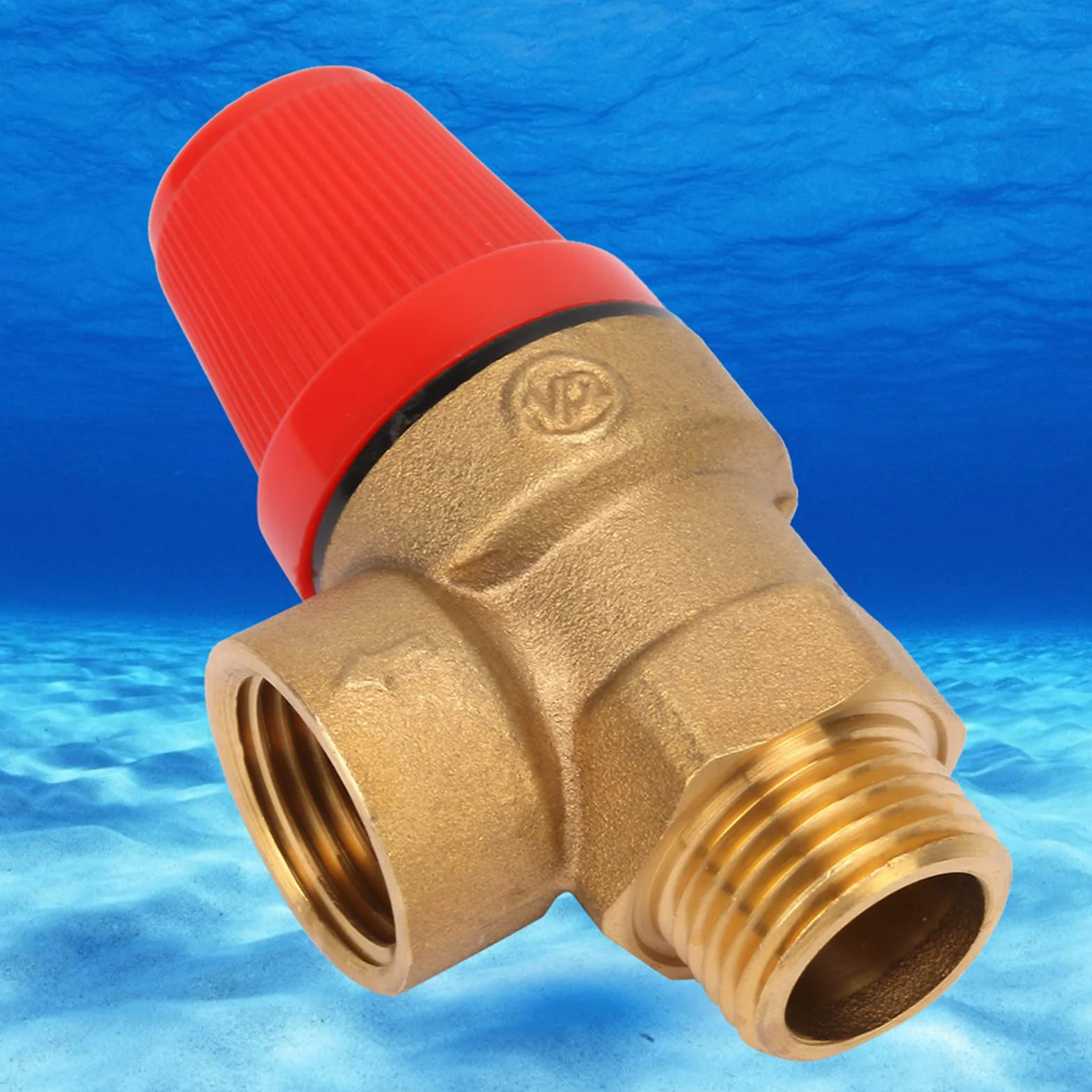 Fafeicy 3 Bar DN15 Premium mosiężny zawór bezpieczeństwa G1/2" sprężyna gwintowana do pieca wiszącego zaworu bezpieczeństwa zawór ograniczający ciśnienie (3 bar DN15), inne akcesoria do zaworów