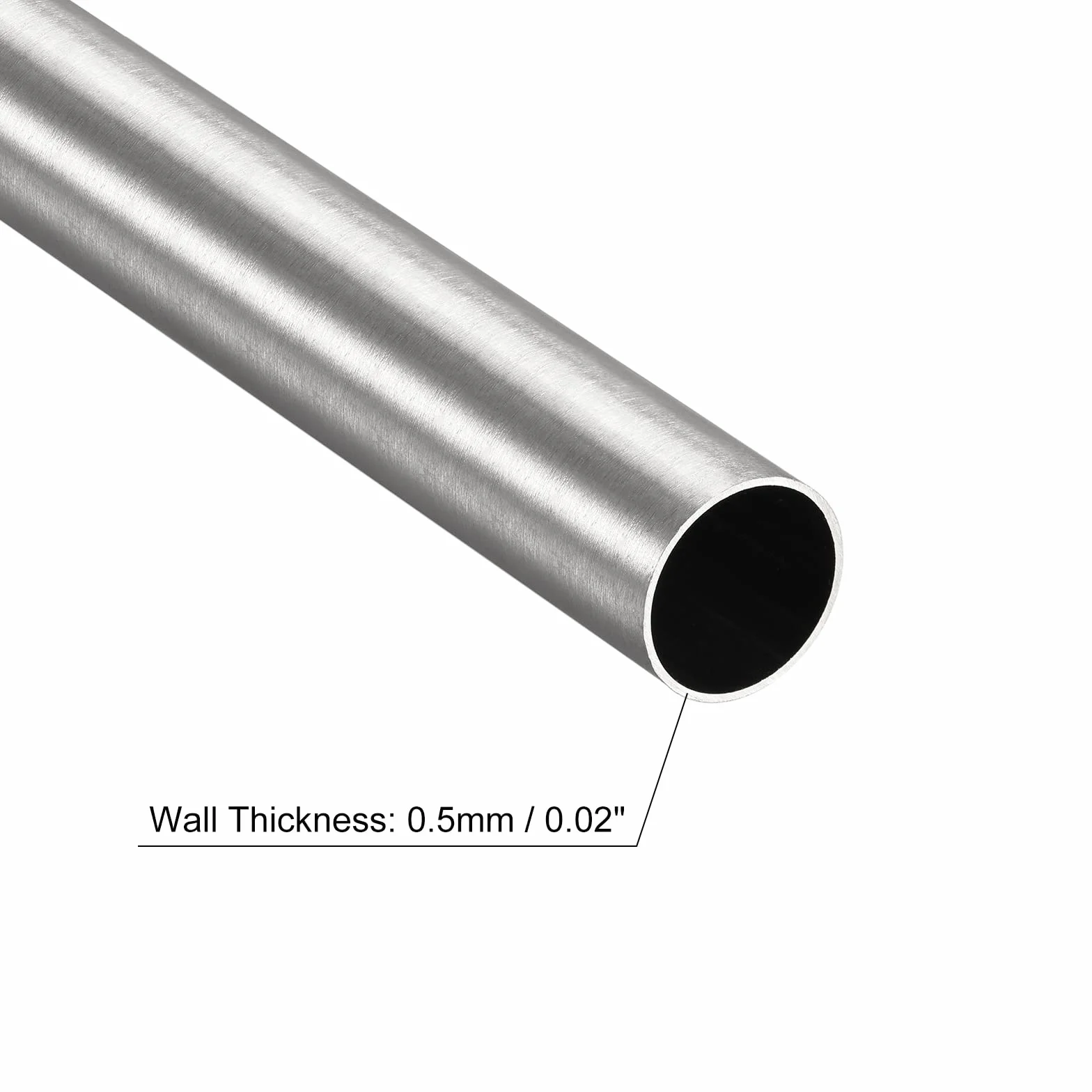 sourcing map Rura ze stali nierdzewnej 304, Ø 16 mm x 0,5 mm grubości ścianki, długość 200 mm, rura kapilarna z metalu do maszyn przemysłowych