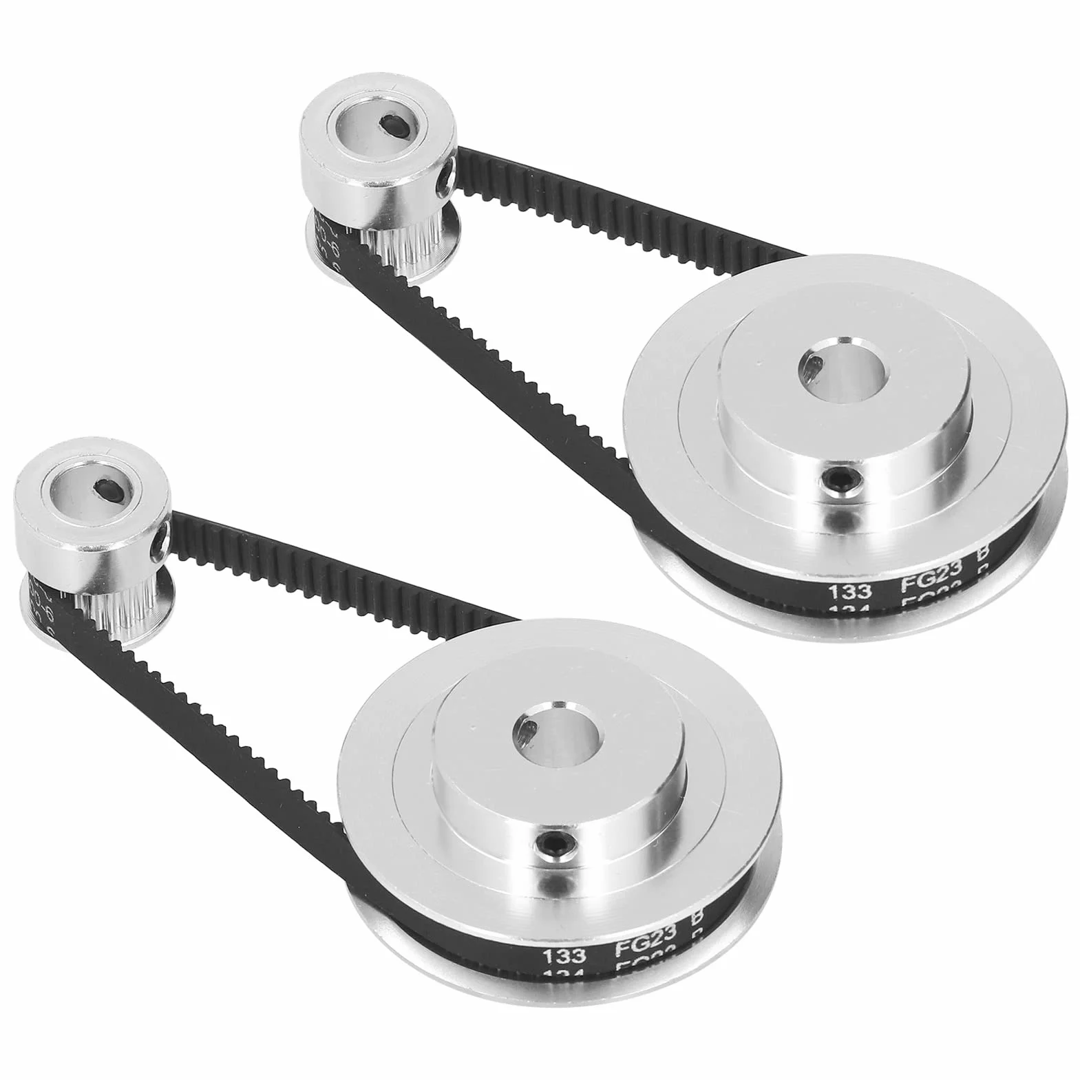 2-pakowe Koło Synchroniczne - Elastyczny, Zamknięty Pasek Rozrządu 20T 60T, Koło Rozrządu ze Stopu Aluminium Długość 200mm, Szerokość 6mm(8mm/0.31in otwór)