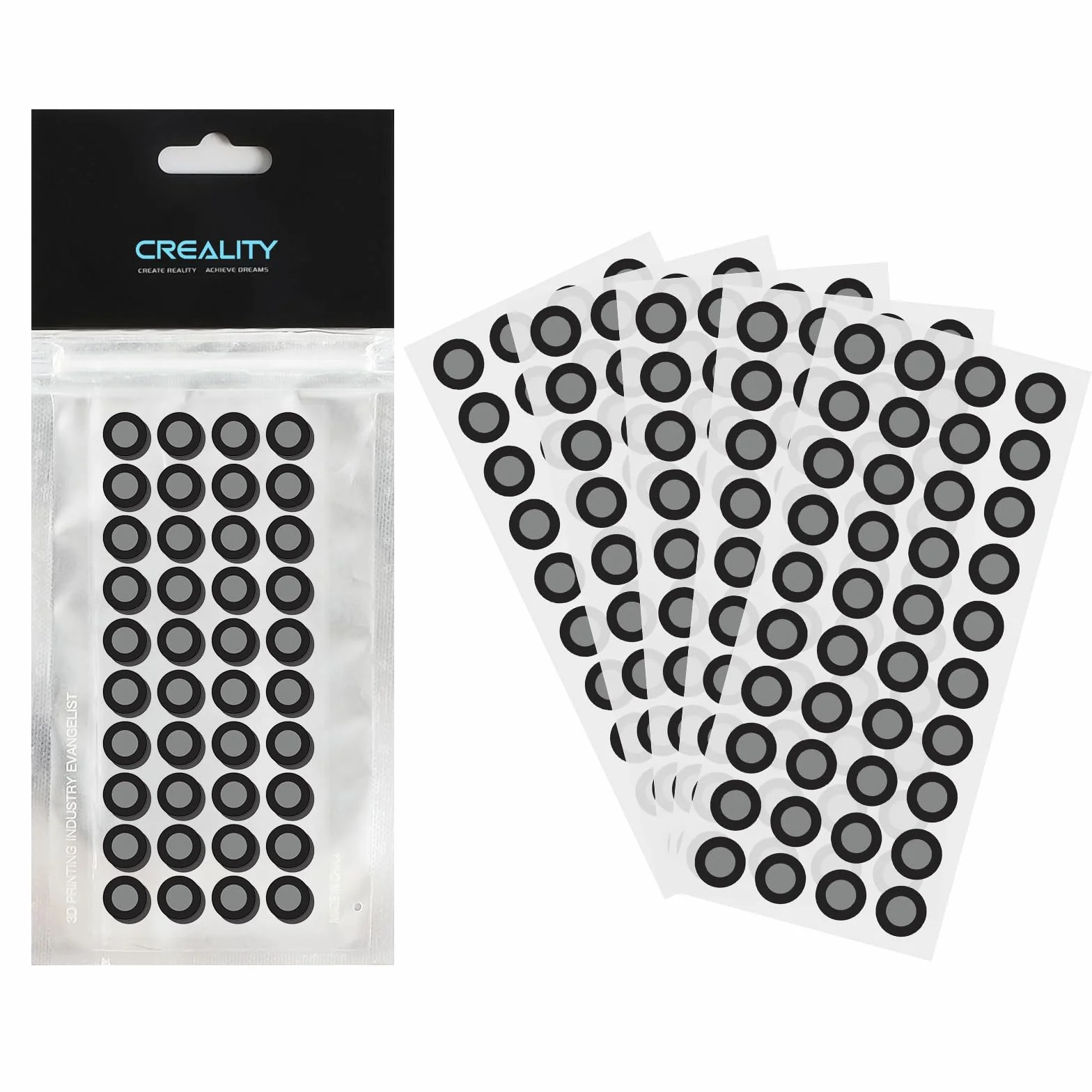 Creality 3D Scan Marker 6 mm naklejki optyczne punkty śledzenia punkt odniesienia 200 sztuk w 5 arkuszach do skanera 3D
