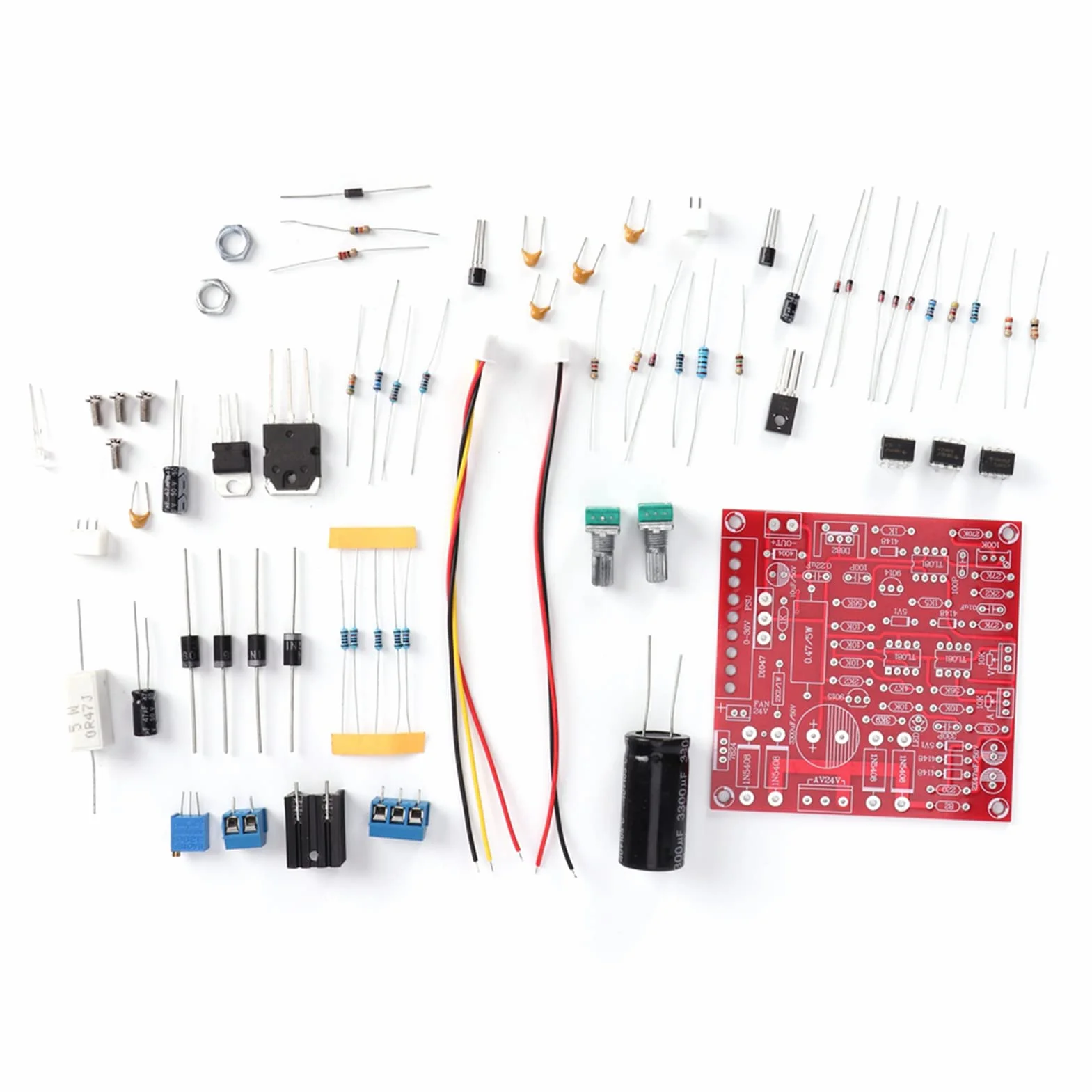 Zasilacz Regulowany Prądem Stałym Zestaw Do Samodzielnego Montażu Części Modułu 0-30V 2Ma-3A Stabilizowany Bezstopniowo Regulowany Zestaw Elektroniki Do Samodzielnego Montażu