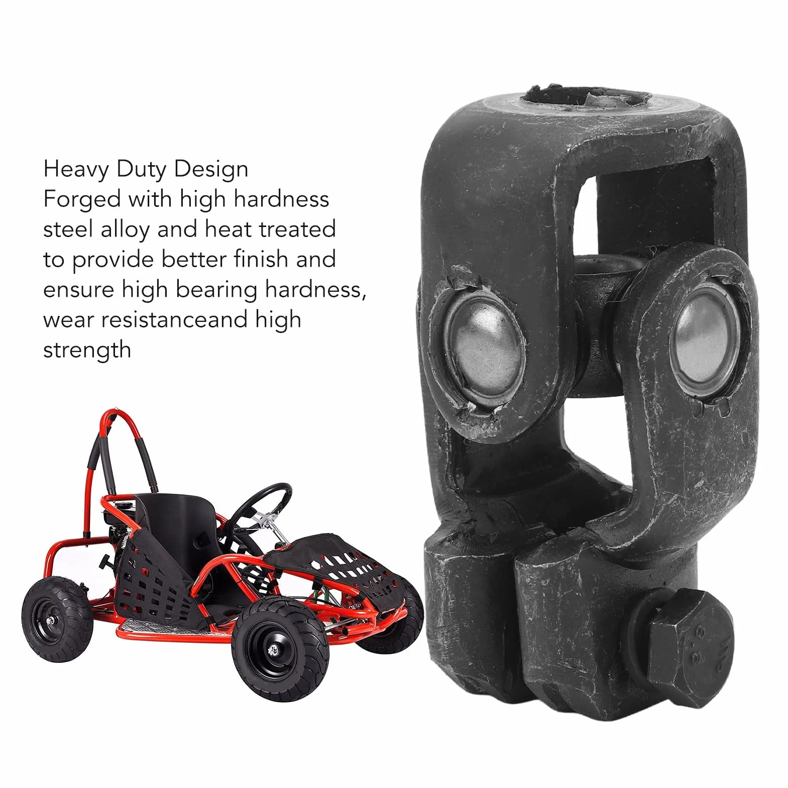 Przegub Uniwersalny Układu Kierowniczego 36T 15mm Stop Stali Heavy Duty do Gokartów Quadów UTV