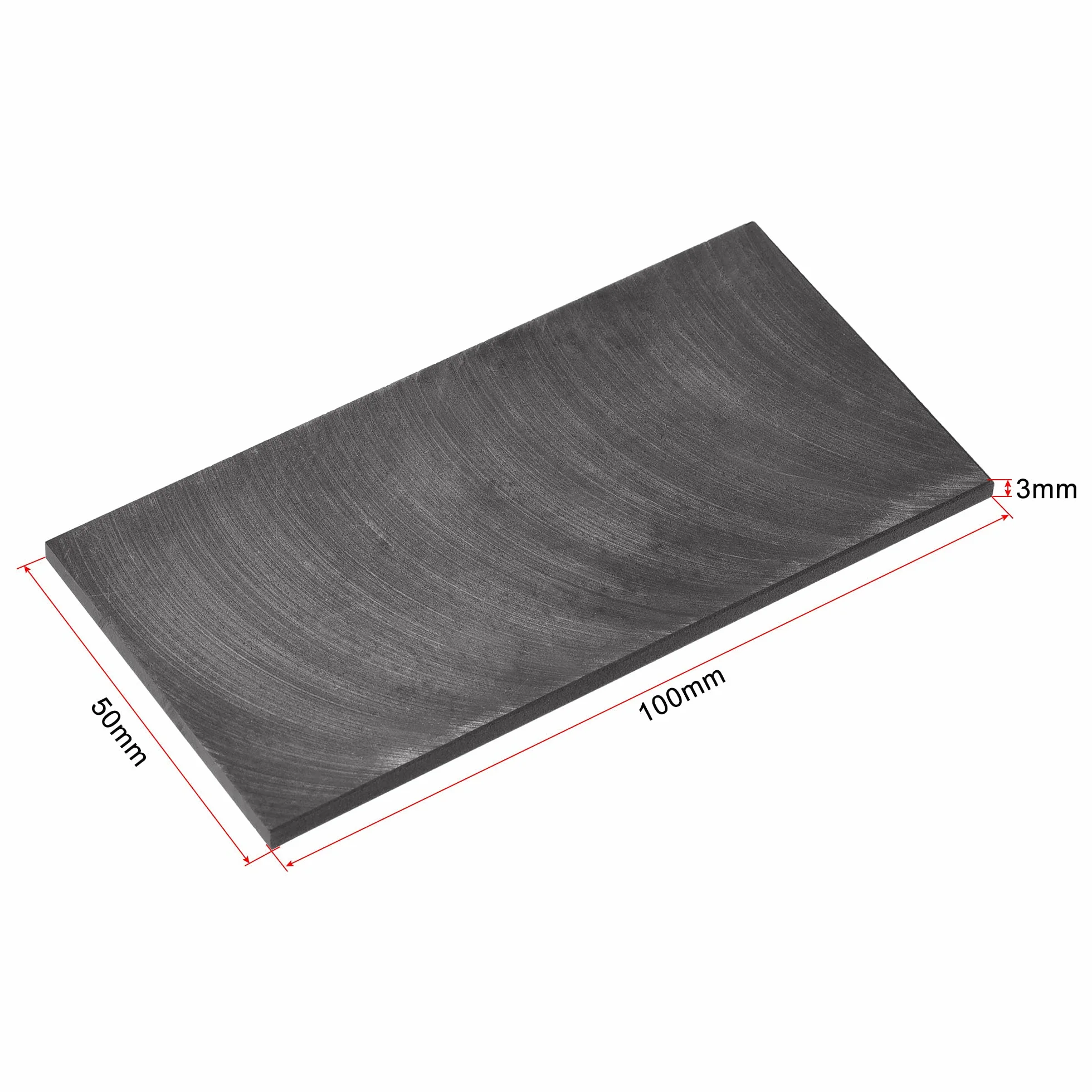 Płyta grafitowa 100 mm x 50 mm x 3 mm blok surowy do elektrody