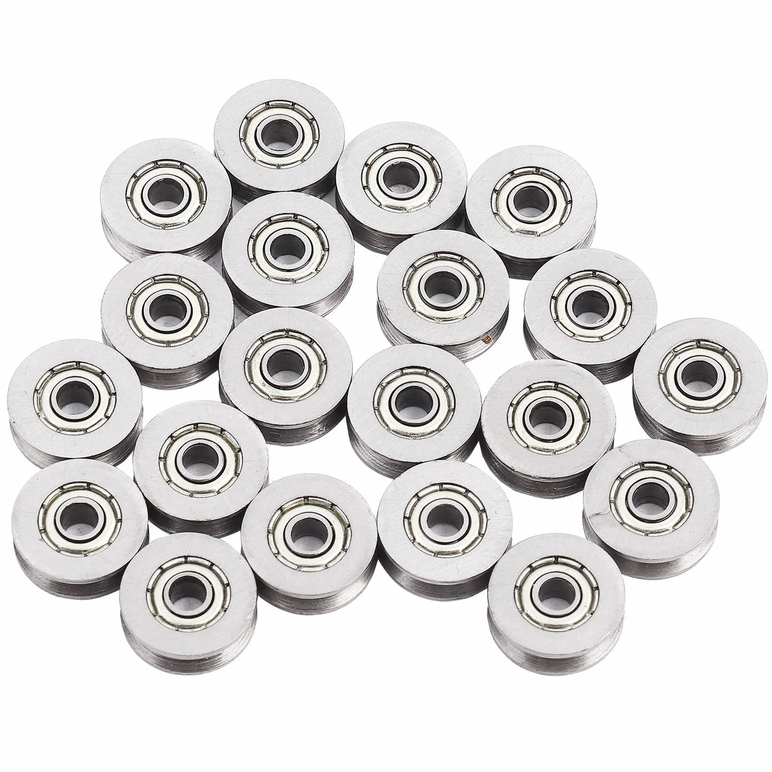20 sztuk V623ZZ V rolka zwrotna łożyska kulkowe koło pasowe ze stali węglowej koło pasowe 3 x 12 x 4 mm