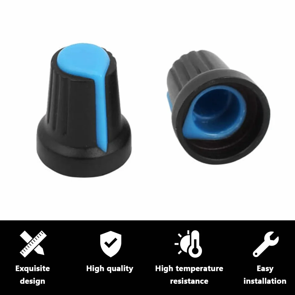 Potencjometr Regulator 6 mm Walec z wypustką 15 x 17 mm 60 sztuk Biały Niebieski Czerwony Żółty Zielony Pomarańczowy