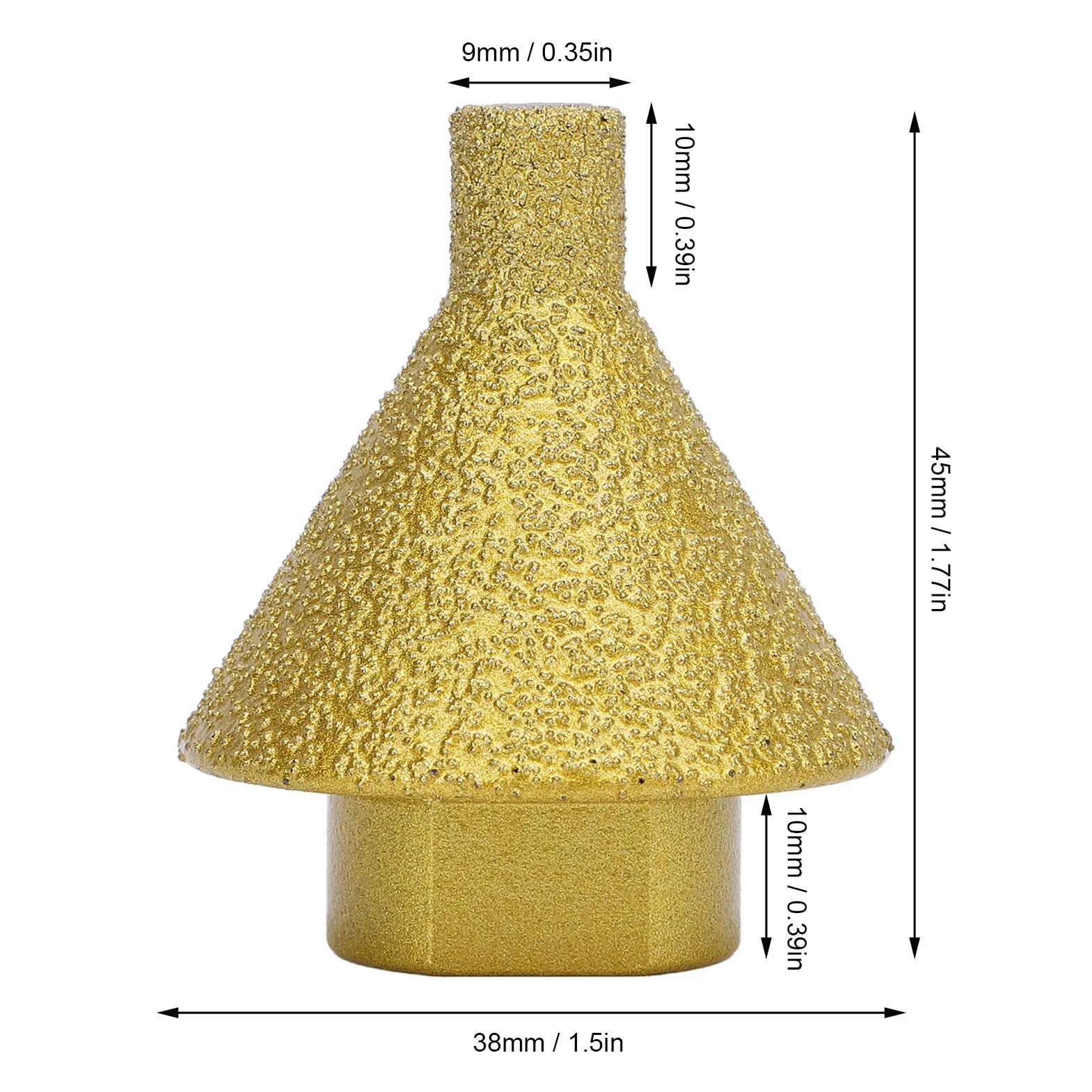 Diamond Beveling Bit Angle Grinder Cone Bit 38mm M14 for Marble Tile Quartz