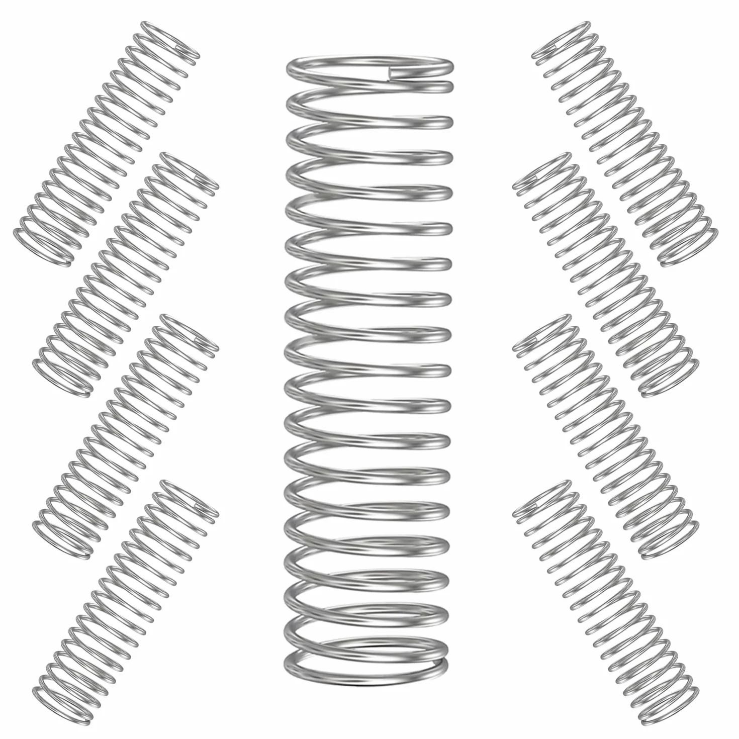 10 Sztuk sprężyn kompresyjnych, sprężyna ze stali nierdzewnej 304, średnica drutu 0,7 mm, średnica zewnętrzna 10 mm, długość 50 mm