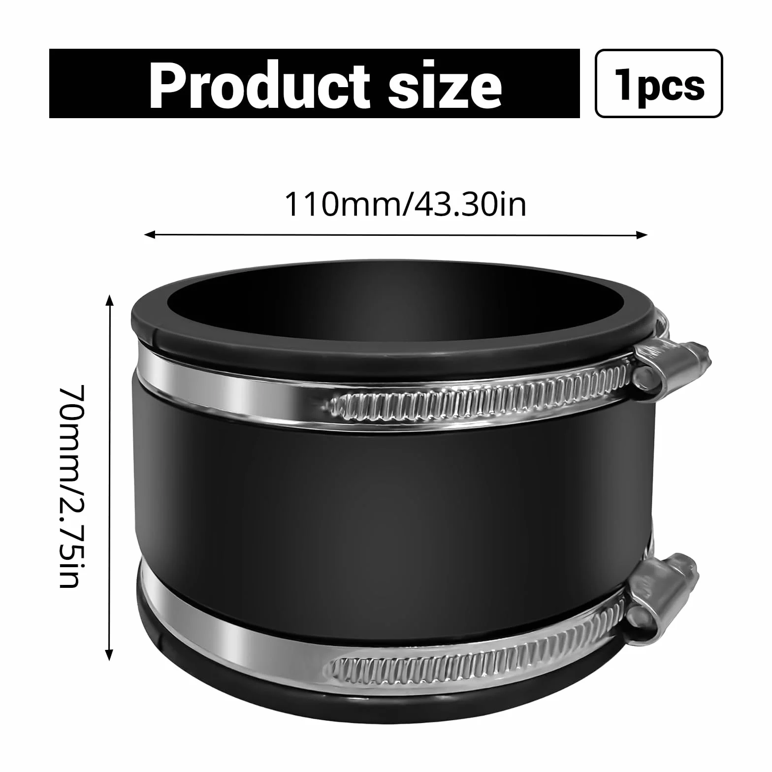 100 mm gumowy mankiet, mufa gumowa, elastyczna złączka rurowa do PCW i wentylatora rurowego, filtra węglowego, rur stalowych, elastomeru