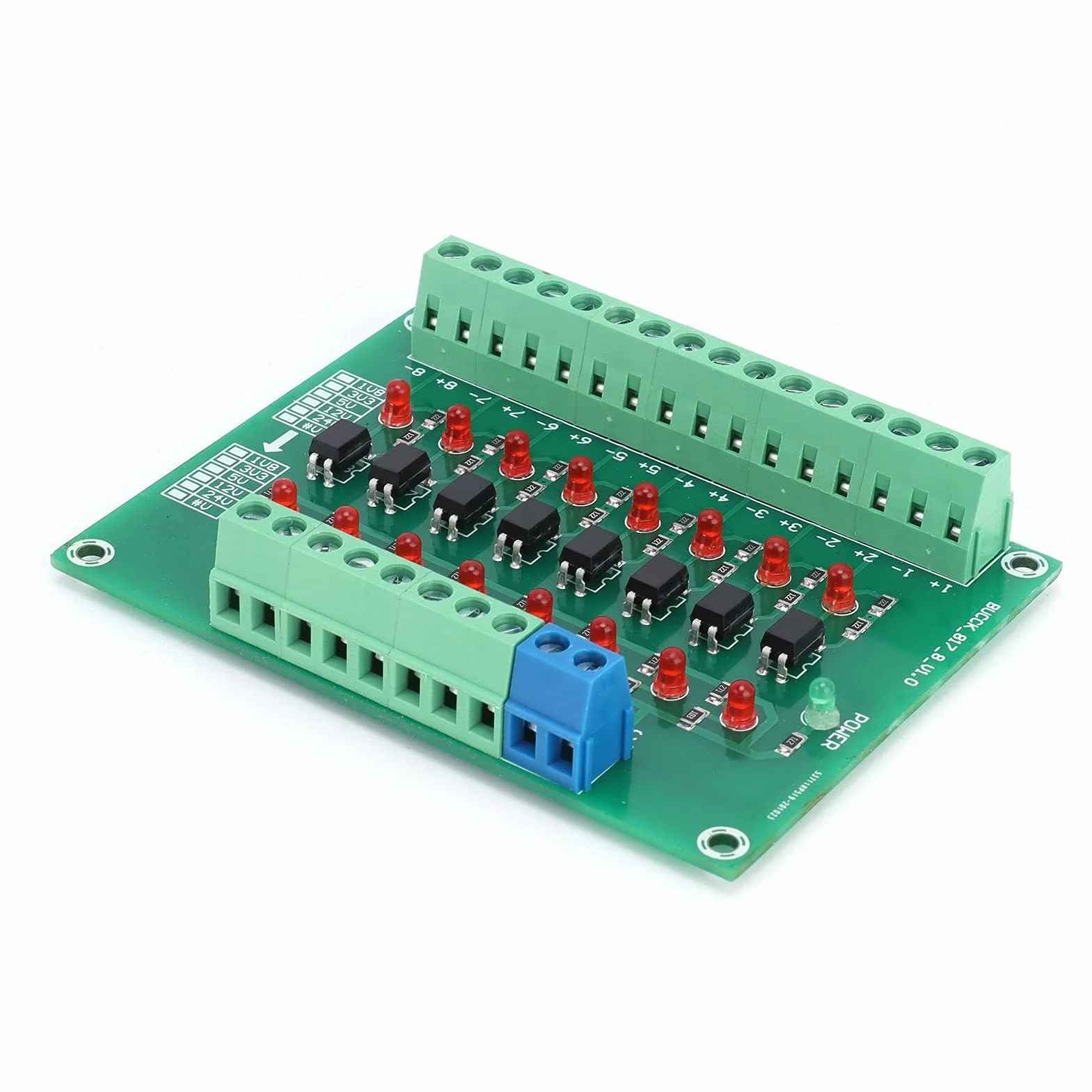 Moduł Izolacji Optycznej Walfront Częstotliwość Przełączania Granicznego 20KHZ 8-kanałowy Konwerter Izolatora Transoptor Płytka Konwertera Sygnału PLC 12V do 3.3V