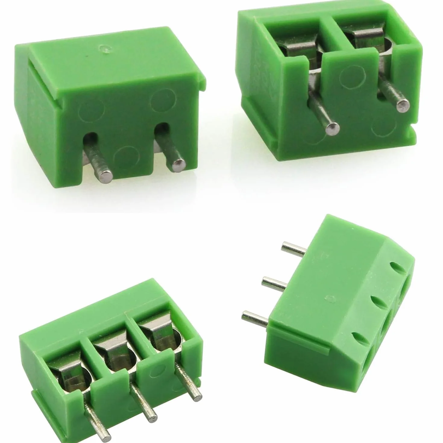 RUNCCI-YUN 80 Stücke 5mm 2 Pin 3 Pin PCB Mount Screw Terminal Block Schraubklemme Steckverbinder Blau