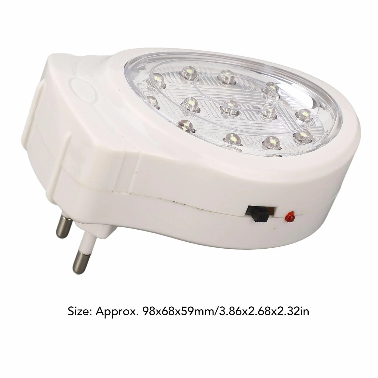 Podłącz Oświetlenie Awaryjne 2 Gang AC110-240V 2W LED Home Emergency Light (Wtyczka UE)