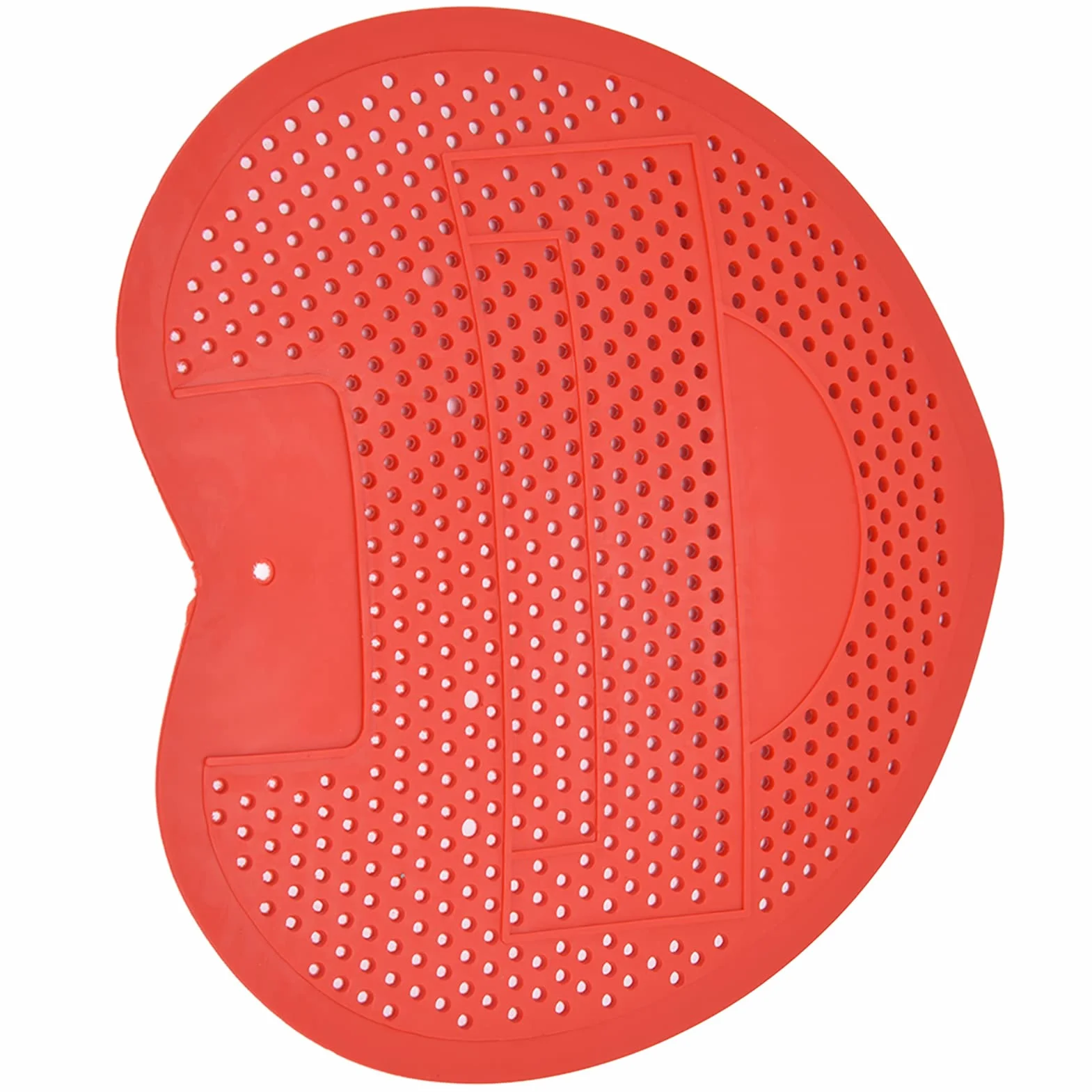 Sito do Pisuaru i Dezodorantu, Filtr Pisuarowy w Kształcie Serca, Sitko do Pisuaru dla Placówek Medycznych i Miejsc Przemysłowych, Eliminacja Szczególnego Zapachu, 19x17x0,5 Cm(czerwony)