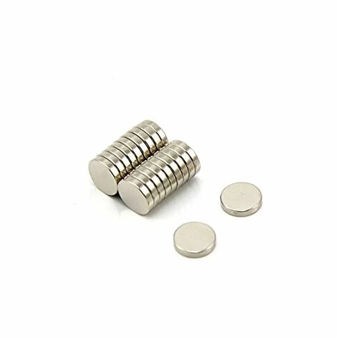 N35 Magnes neodymowy do sztuki, rzemiosła, tworzenia modeli, majsterkowania, hobby, biura i domu - średnica 10 mm x 2 mm grubości - 1 kg pociągnięcie - opakowanie 20 sztuk