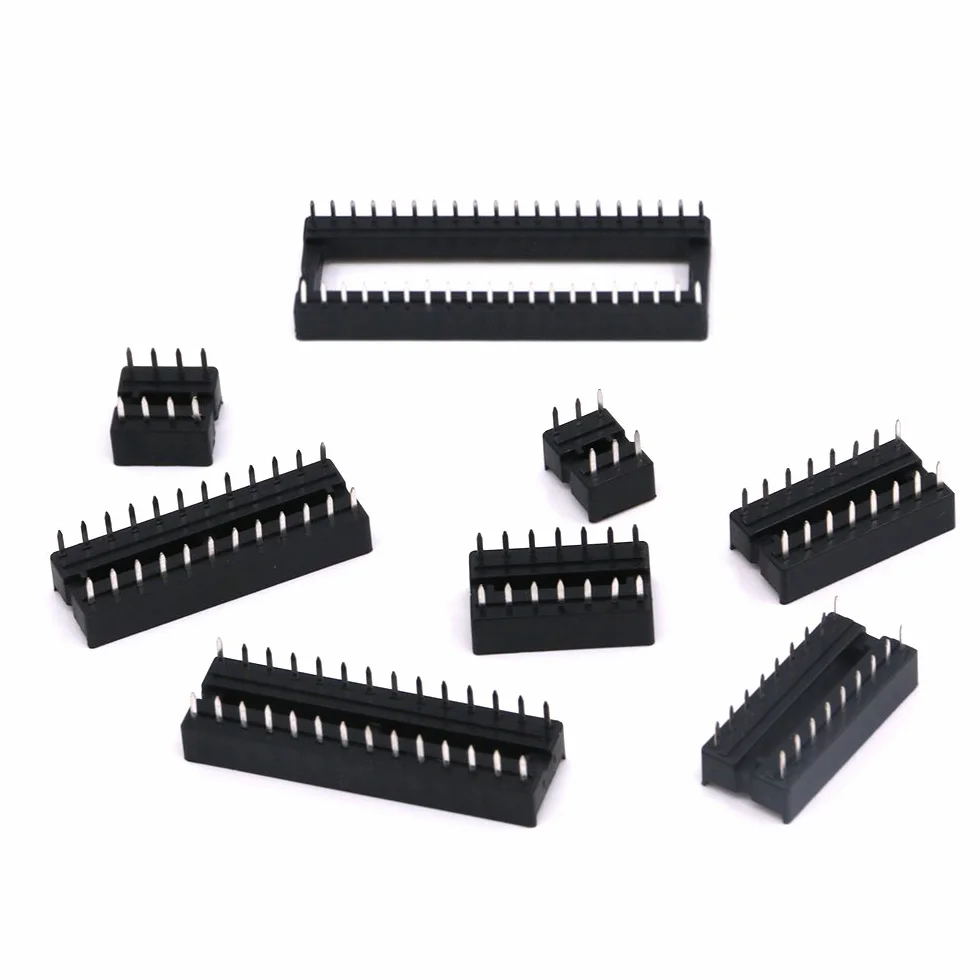 Glarks 122 szt. 2,54 mm Pitch DIP IC gniazda wtykowe adapter zestaw pinów