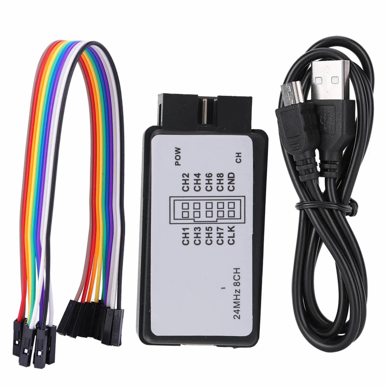 Zestaw Analizatorów Stanów Logicznych USB Mini Cyfrowy Kieszonkowy DSlogic Plus 8-kanałowa pamięć Wejściowa 24 MHz