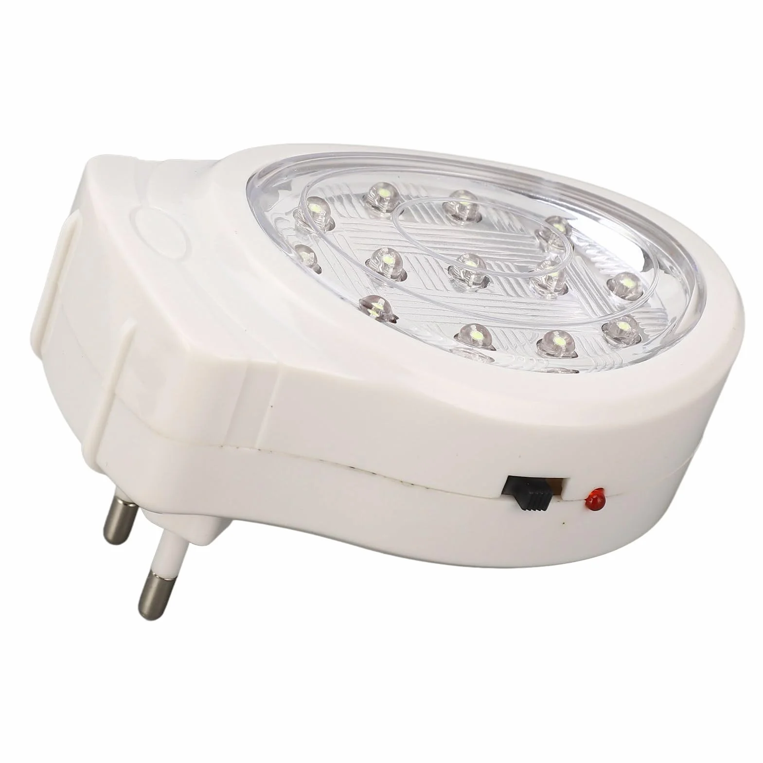 Podłącz Oświetlenie Awaryjne 2 Gang AC110-240V 2W LED Home Emergency Light (Wtyczka UE)