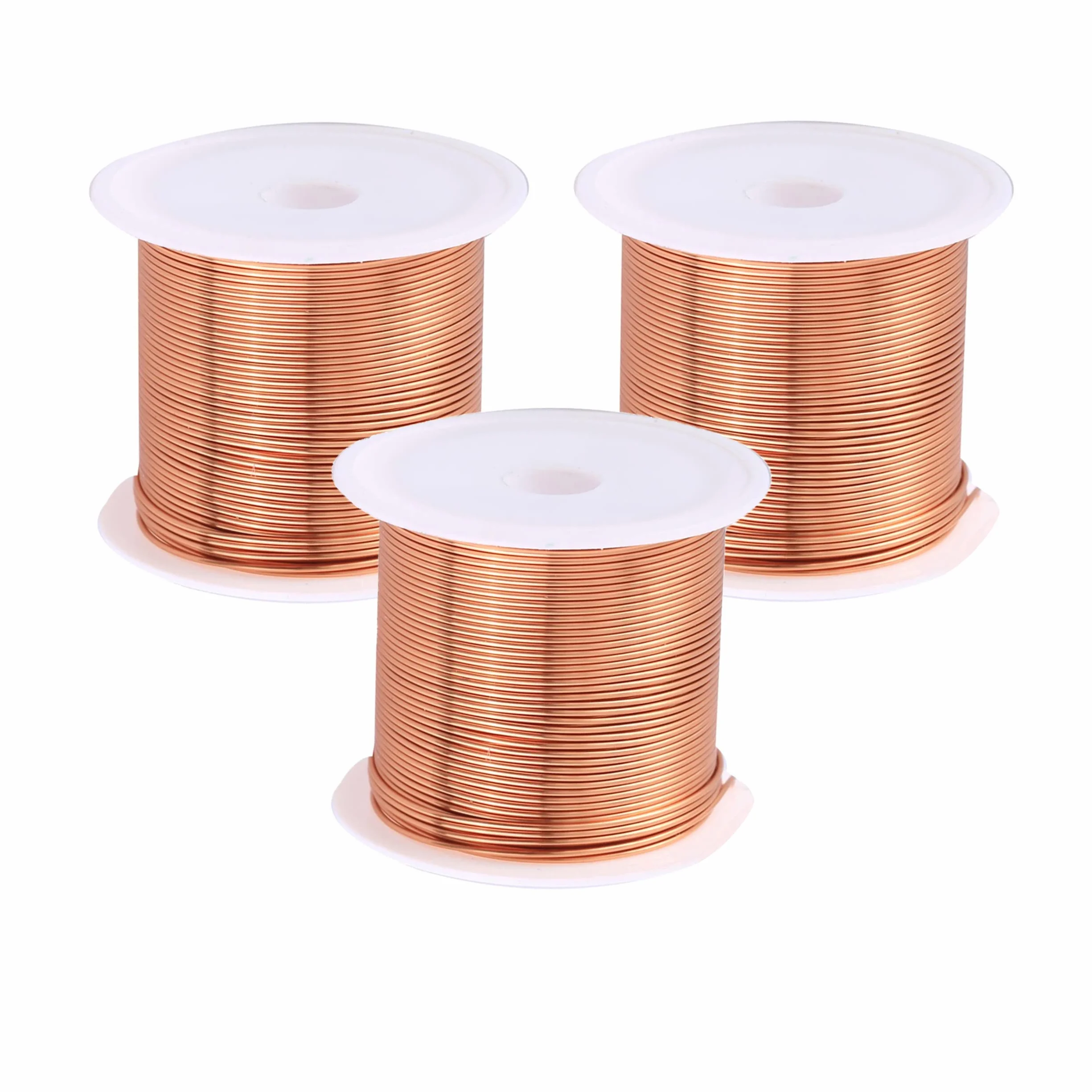 SKYPRO 3 cewki szpulowe drut magnetyczny emaliowany drut miedziany emaliowany magnes nawinięty drut naturalna temperatura znamionowa szeroko stosowana do transformatorów indukcyjnych - 0,8 mm x 10 m