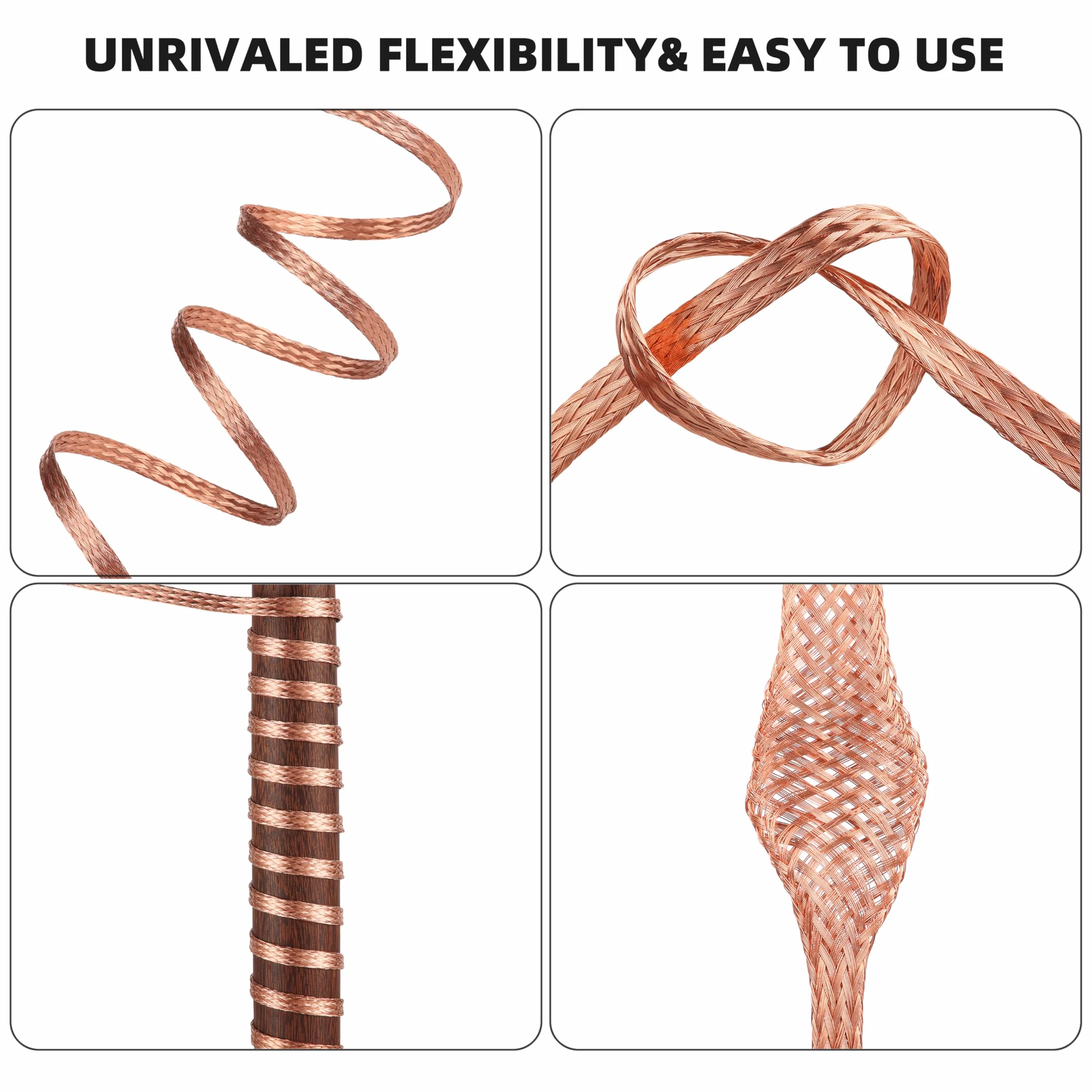 Płaski kabel miedziany uziemiający 6 mm 2,5 mm² 6 m 20 m