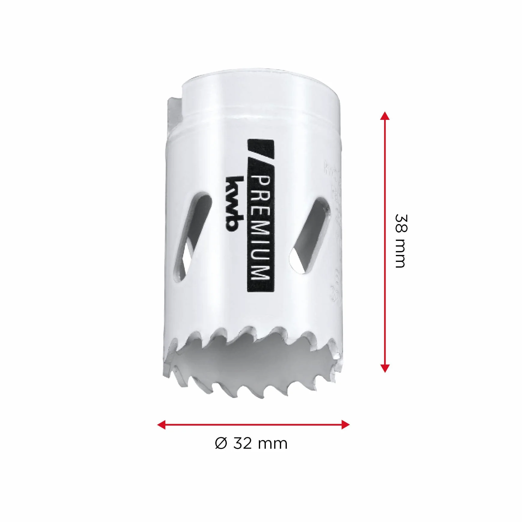 kwb Otwornica Ø 32 mm HSS-Bi-Metall 598032 (zęby Vario, 8% kobalt, wysoka dokładność ruchu obrotowego)