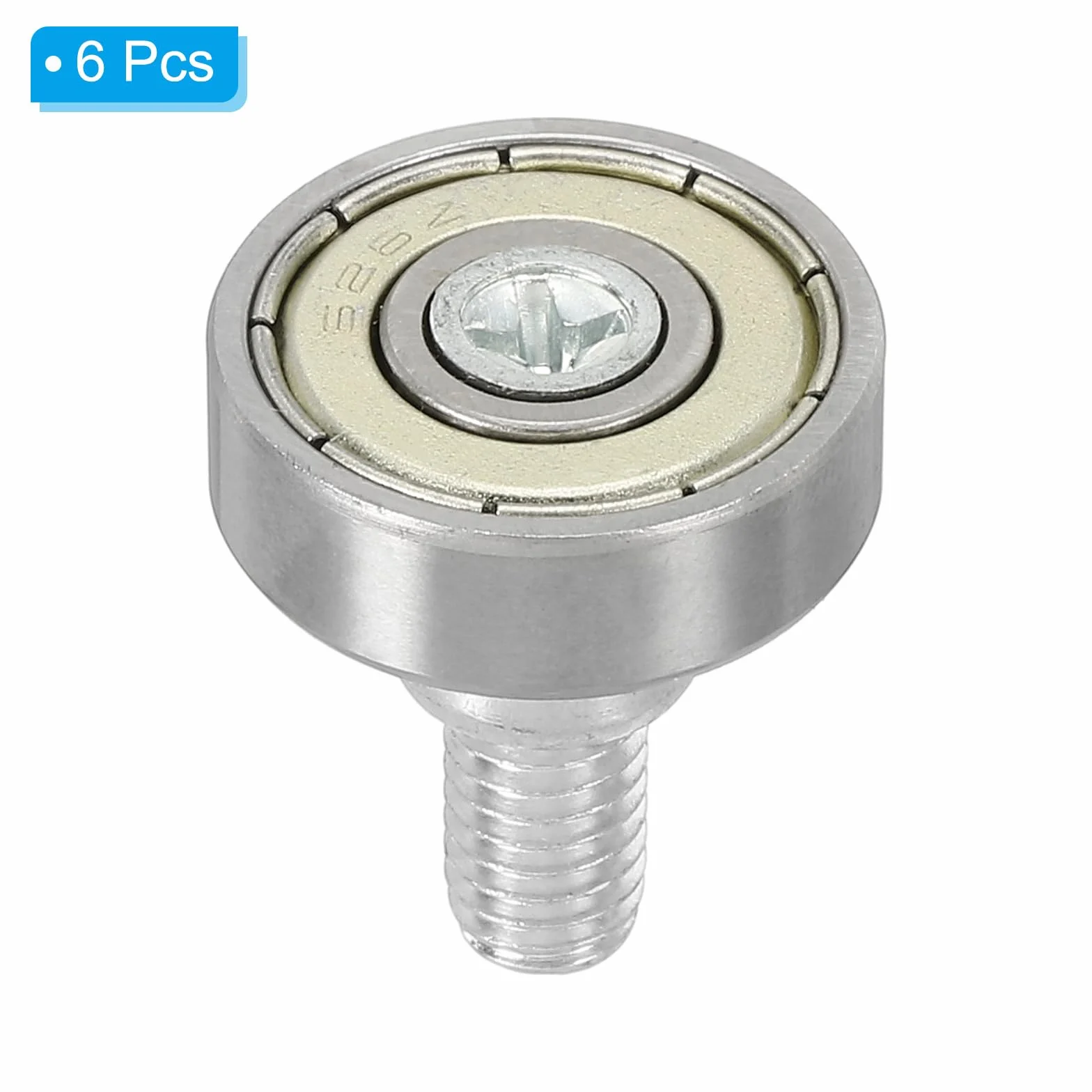 PATIKIL Rolki do szuflady 19 mm, 6 sztuk, koła zamienne z łożyskiem, stopień 6 mm, białe
