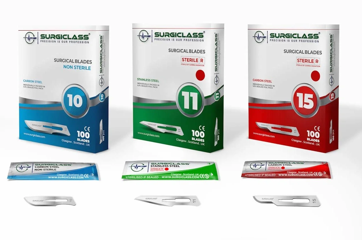 Ostrze chirurgiczne skalpel rozmiar ostrza 11 stal węglowa niesterylne opakowanie 20 szt. SURGIBL11-PK20
