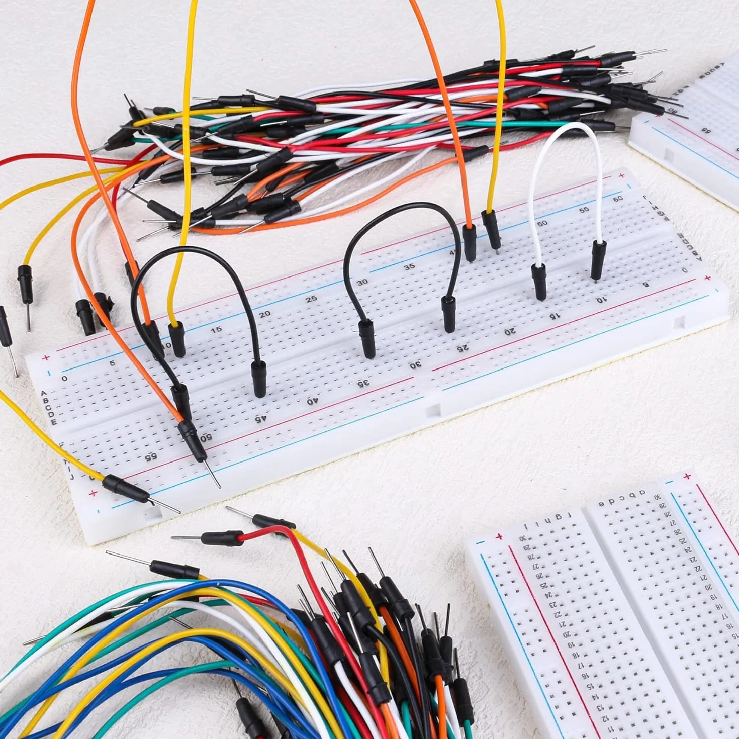 GTIWUNG Zestaw mini płytek prototypowych 170, 400 i 830 punktów wiązania, bez lutowania, prototypowa płytka drukowana do Arduino Proto Shield + 130 sztuk kabla połączeniowego