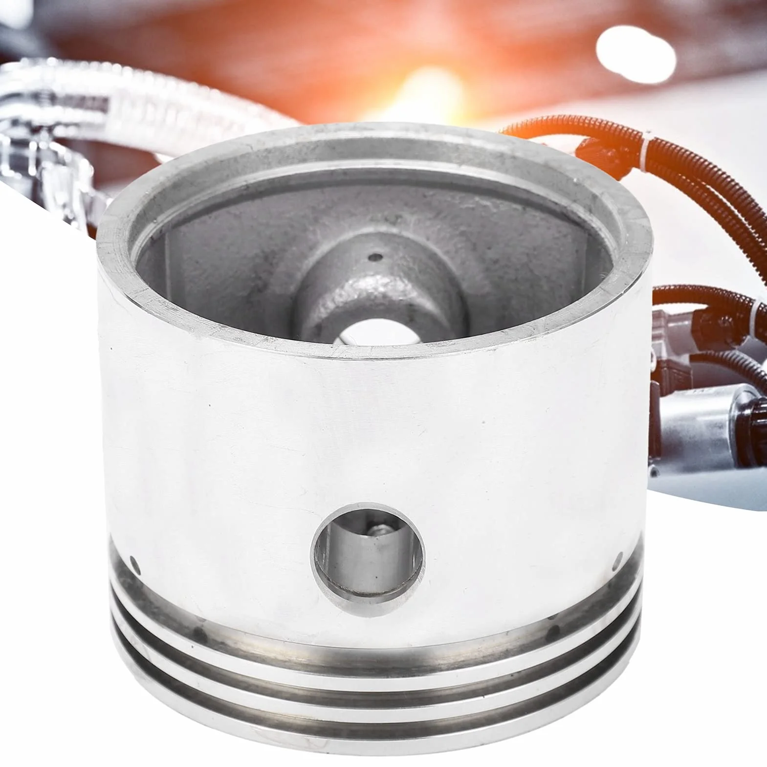 Tłok 80 Mm, Tłok Sprężarki Powietrza, Aluminiowy Korbowód Silnika Pompy, średnica 80 Mm/3,1 Cala, Akcesoria do Pomp Powietrza, Powietrze, Elementy Mechaniczne