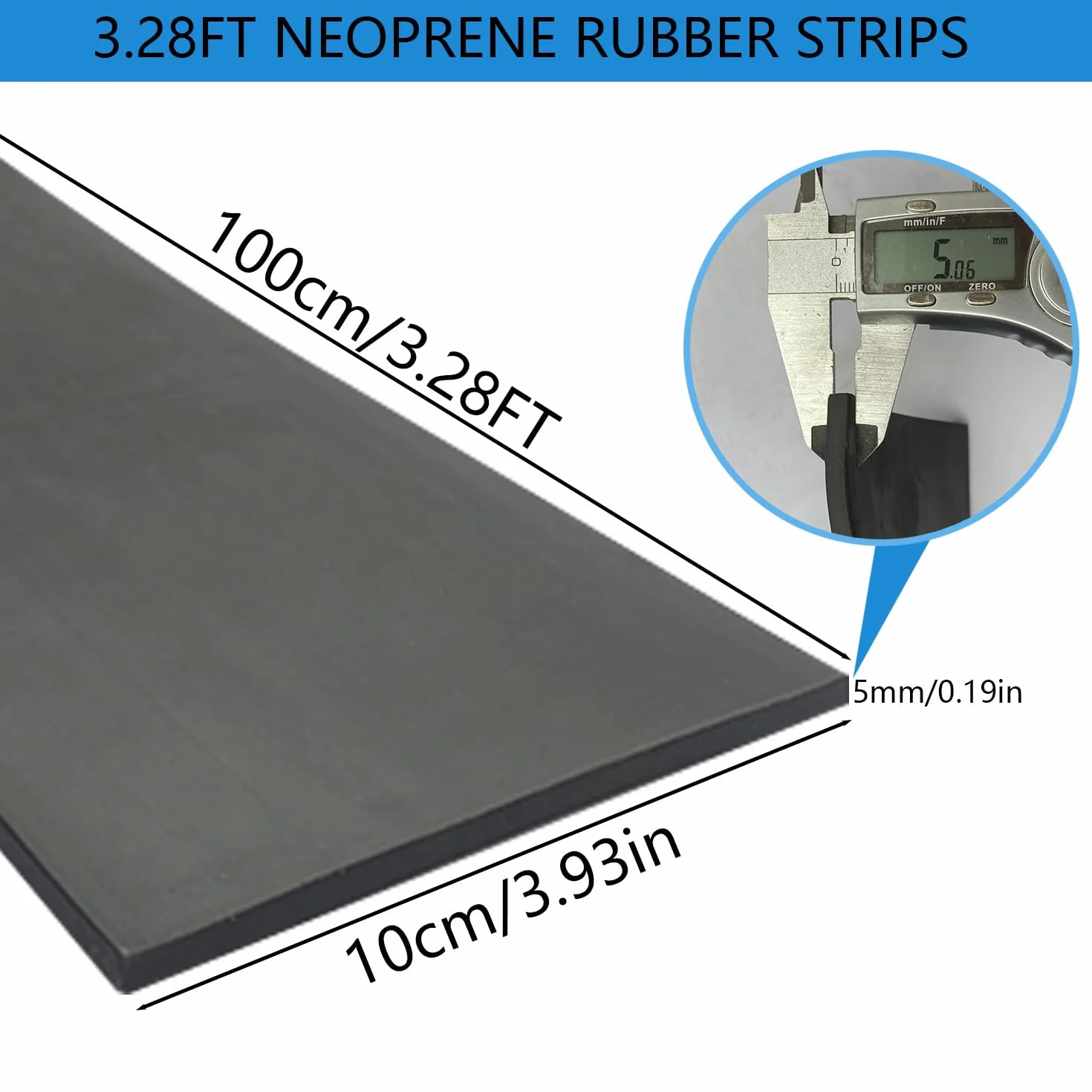 Gumowe paski 5 mm rolka antypoślizgowa guma 10 cm x 1 m rolki antywibracyjne mata antywibracyjna odporna na wstrząsy i antypoślizgowa odpowiednia dla przemysłu warsztatowego itp (100 x 5 mm)