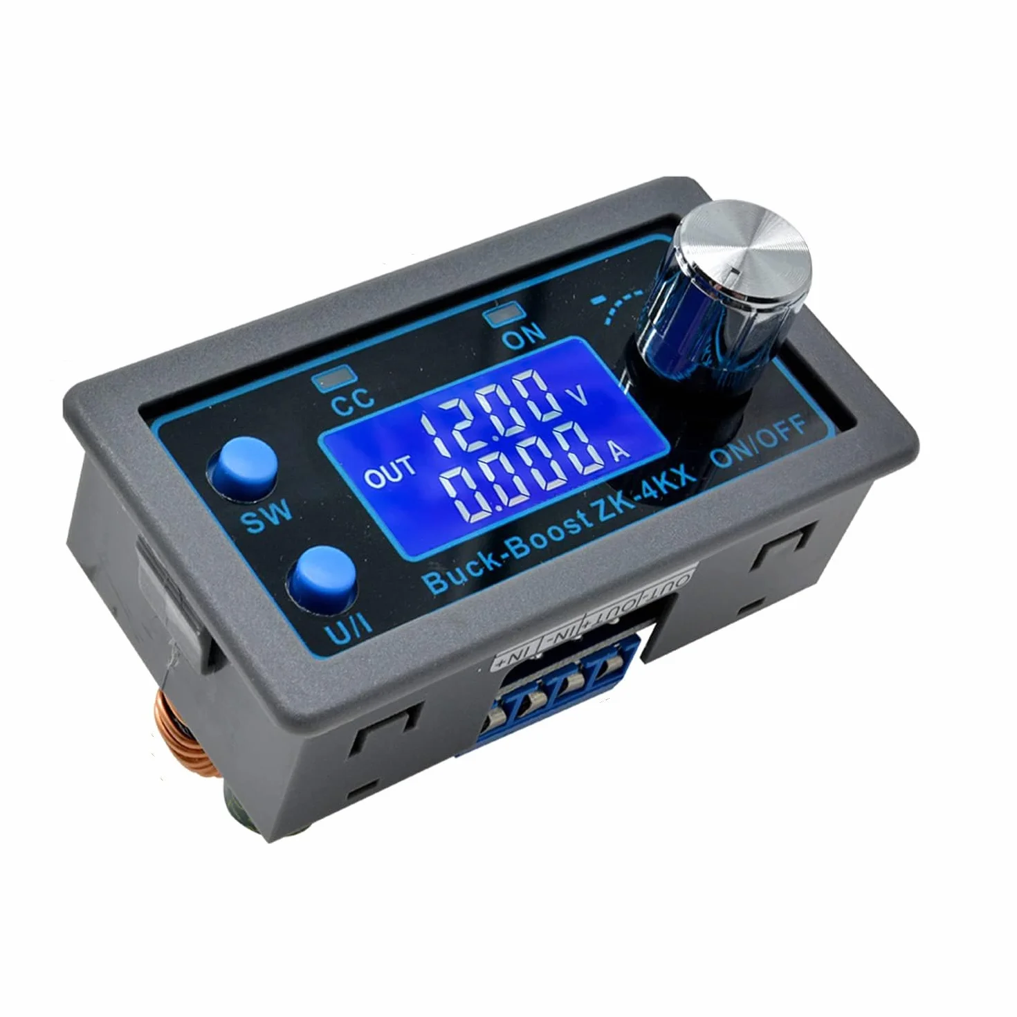 DC DC Boost Buck Converter regulator napięcia moduł mocy CC CV 0,5-30V 4A 5V 6V 12V 24V wyświetlacz LCD regulowane napięcie zasilanie laboratoryjne.