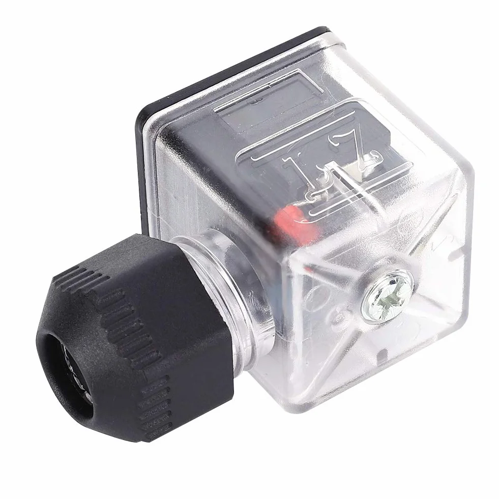 Gniazdo Napięciowe Led Zaciskane Pyłoszczelna 5 szt. Wtyczka Wodoodporna Pyłoszczelna Przezroczysta ze światłem Bez Kabla Dc do Elektrozaworu (24 V) (12V)