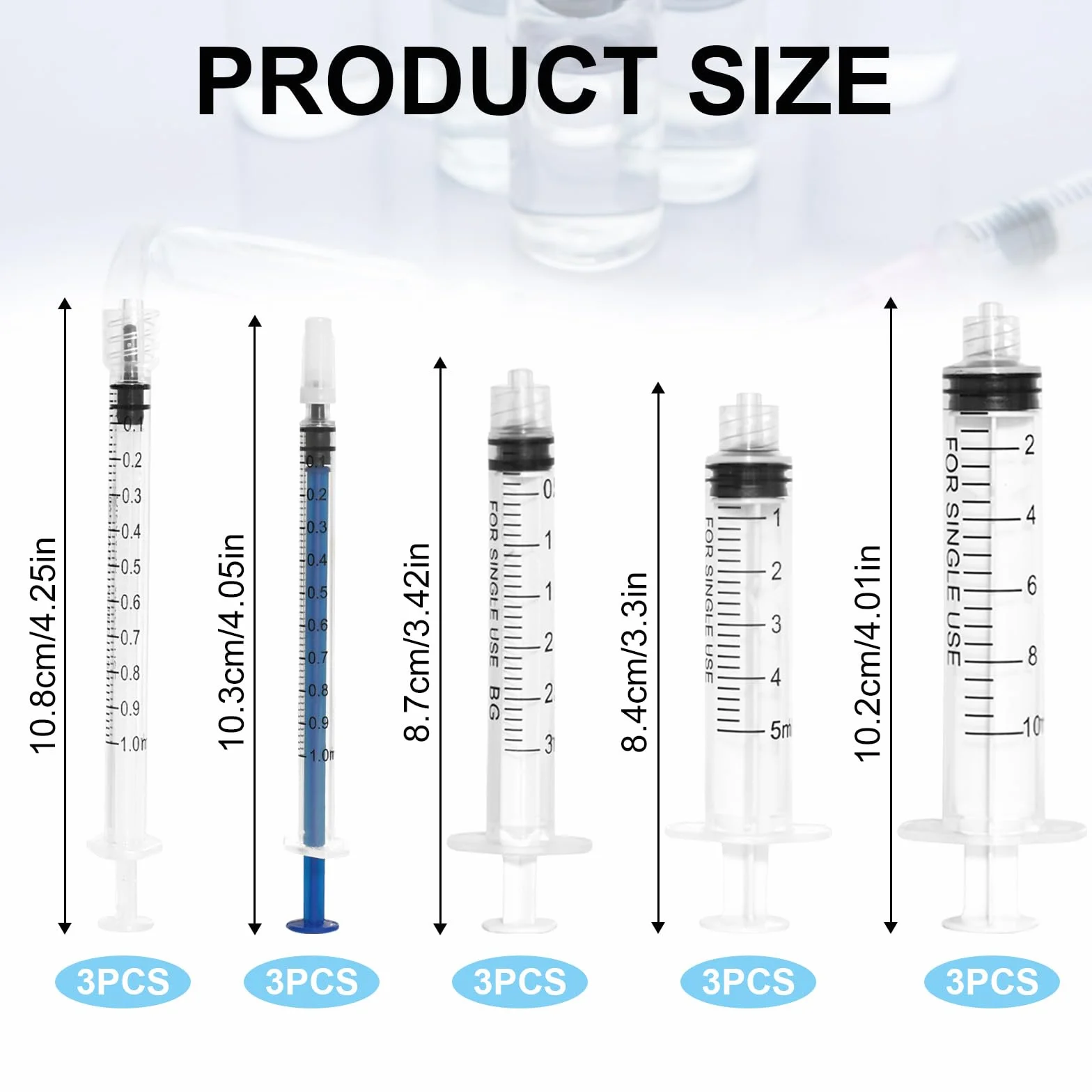 Zestaw strzykawek z siarą 15 sztuk 1 ml 3 ml 5 ml 10 ml strzykawka dozująca z tępą igłą i nasadką plastikowa do karmienia zwierząt