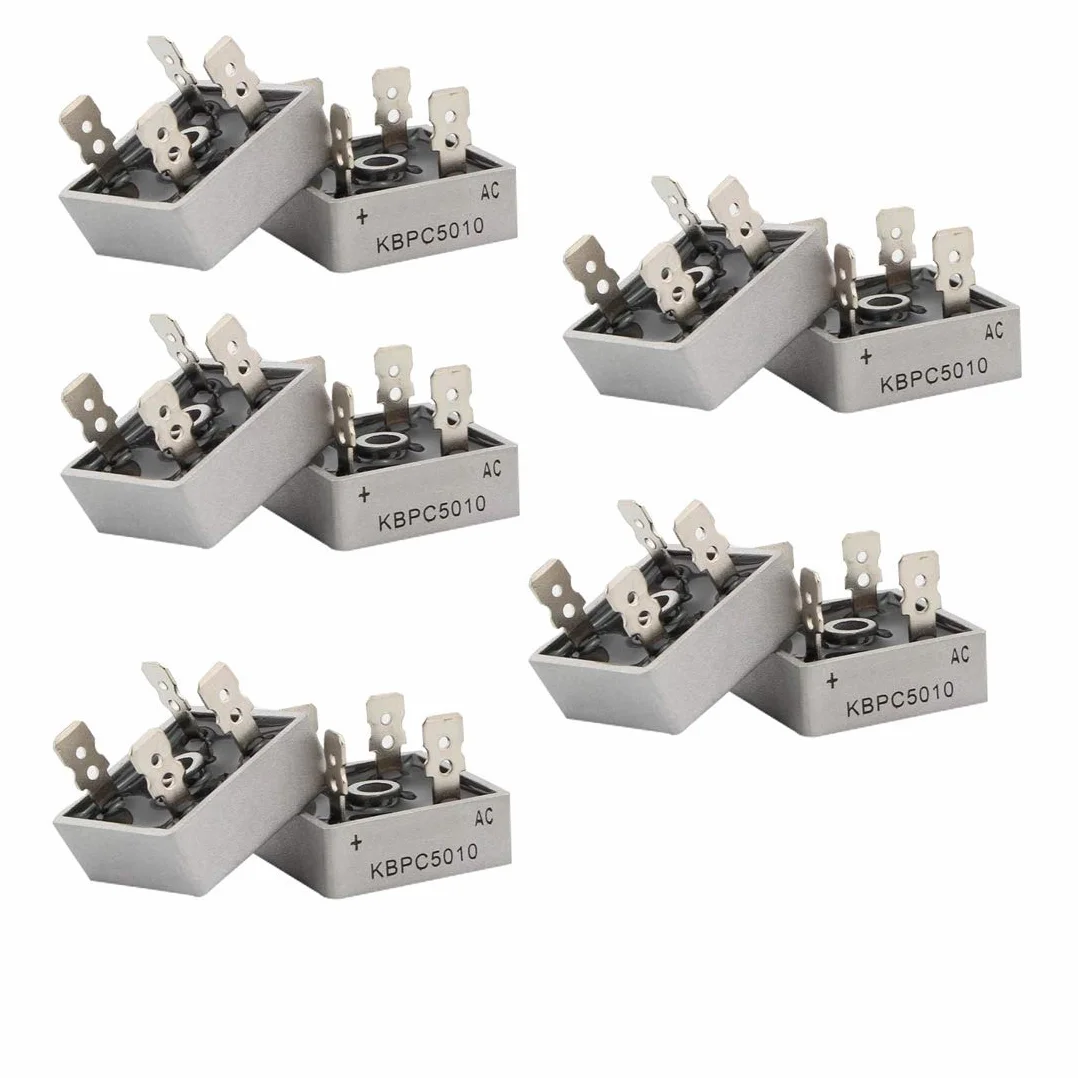 Hailege 10 szt. KBPC5010 Dioda Bridge Rectifier Dioda 50 A 1000 V KBPC 5010 Power Rectifier Dioda Electronic Components