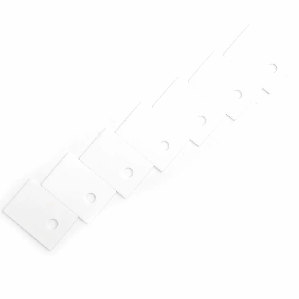 100 Sztuk Podkładka Izolacyjna To-220 14X20X1 Mm Ceramiczna Folia Z Tlenku Glinu, Wysoka Odporność Na Temperaturę I Izolacja Elektryczna Dla Tranzystora Mos, Igbt, Chłodzenie Radiatora, Otwór 3,2 Mm