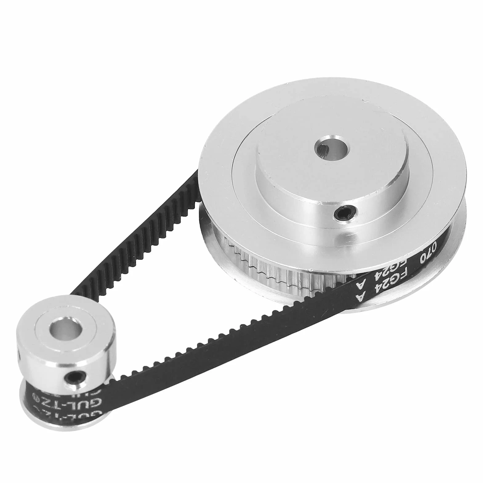 2-pakowe Koło Synchroniczne - Elastyczny, Zamknięty Pasek Rozrządu 20T 60T, Koło Rozrządu ze Stopu Aluminium Długość 200mm, Szerokość 6mm(Otwór 5mm/0.2in)