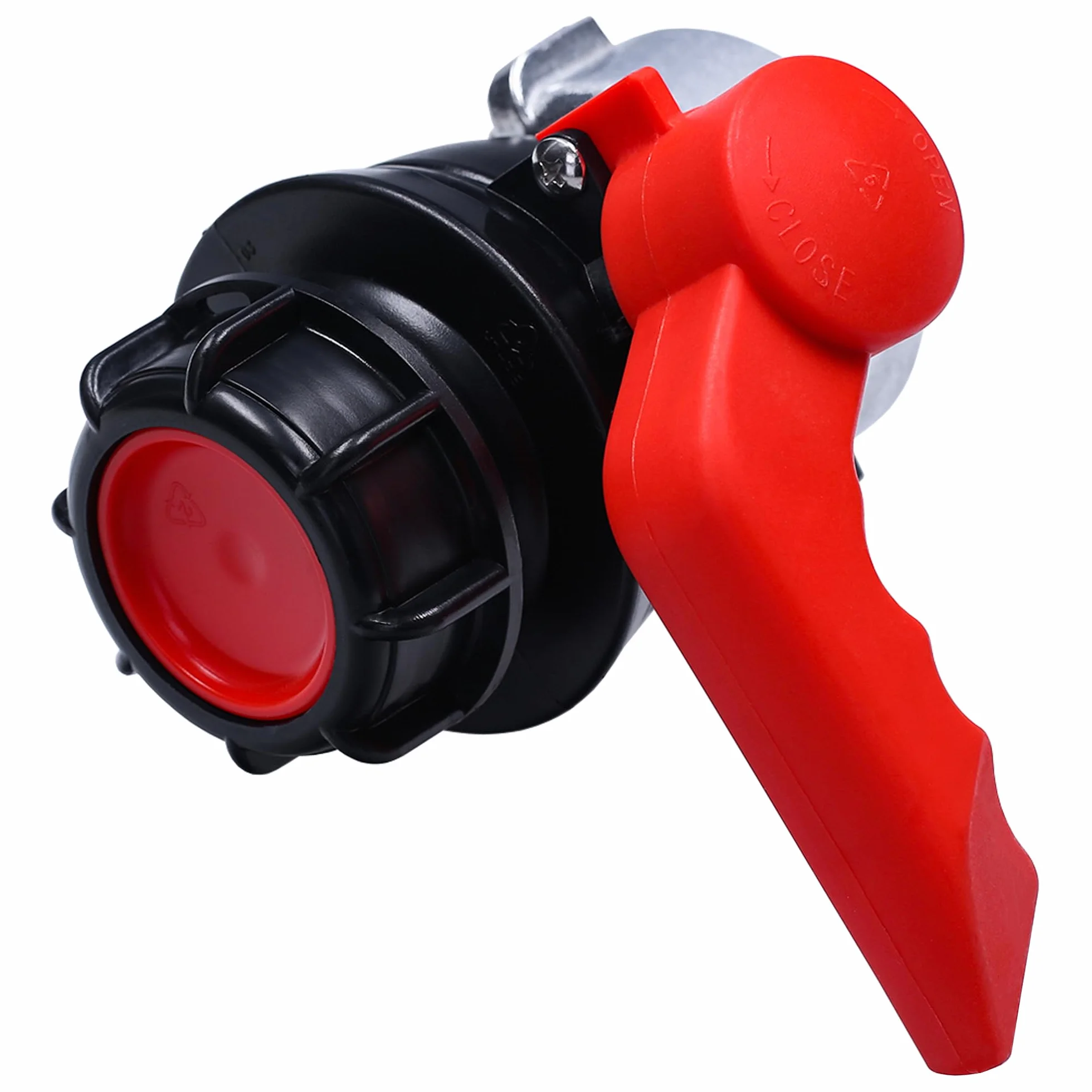 Sillar Zawór Kulowy do Zbiornika 1000L IBC Mauser S60x6, Zawór Spustowy GWS75x6 | Uniwersalny Adapter do Zaworu Beczki, Zawór Zbiornika Ogrodowego, Beczka na Deszczówkę