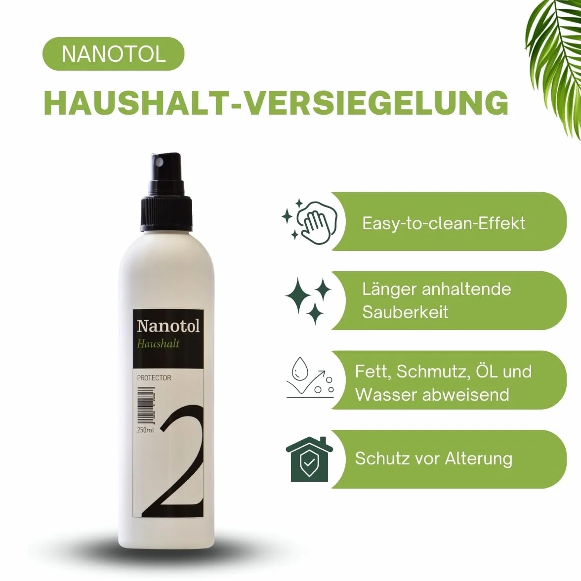Nanotol Zestaw do uszczelniania okien – kompletny zestaw do nakładania powłoki EASY-TO-CLEAN (nanopowłoka) do szyb o powierzchni 40 m² z ramą/myjką do okien + uszczelnienie szkła z efektem lotosu