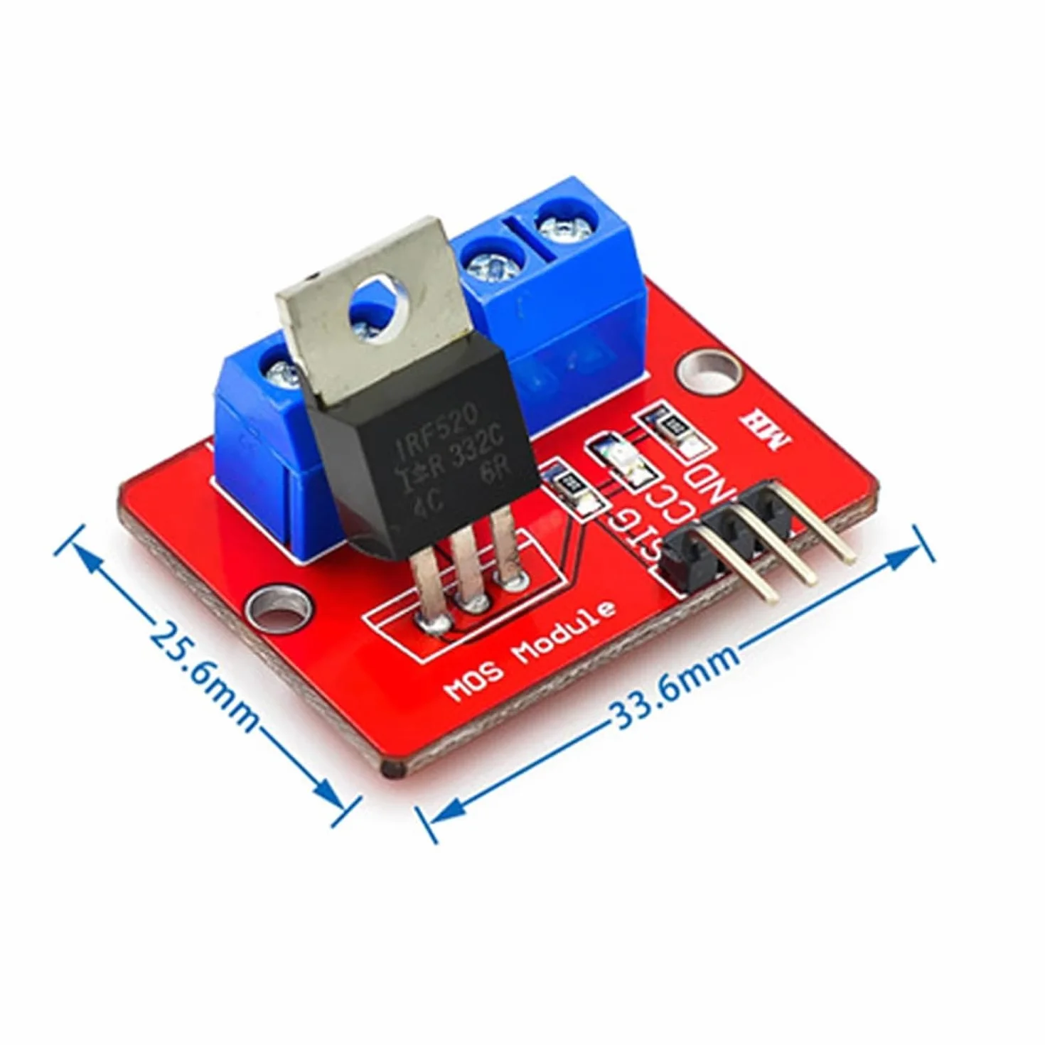 GERUI 10 sztuk MOSFET Driver Module 0-24 V 3,3 V / 5 V MOSFET Button Mos - rurka z efektem polowym Single Chip -PWM moduł napędu do Arduino MCU ARM