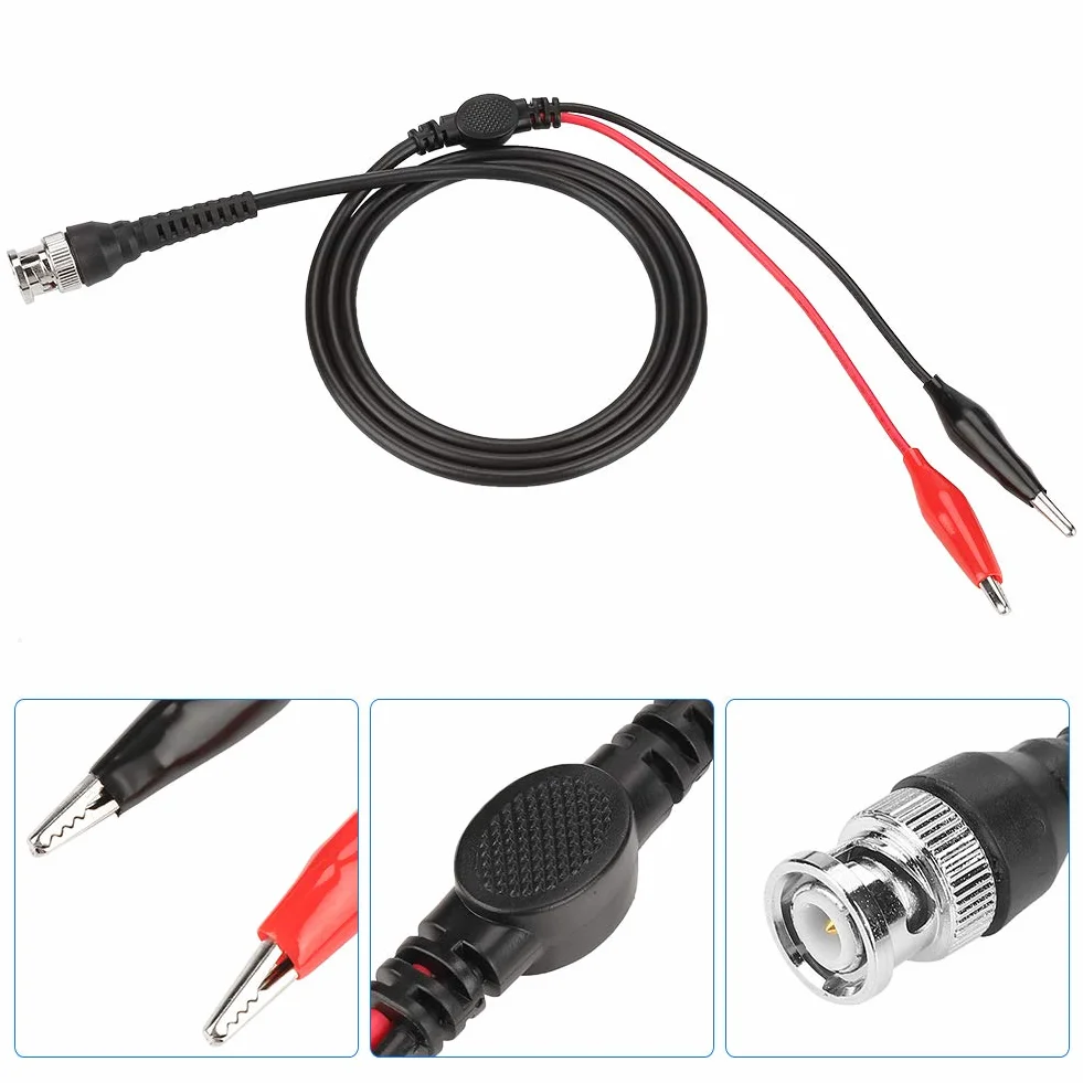 Przewody pomiarowe BNC, 2 szt. P1011 Q9 oscyloskopowy kabel pomiarowy do podwójnego zacisku krokodylkowego 108 cm