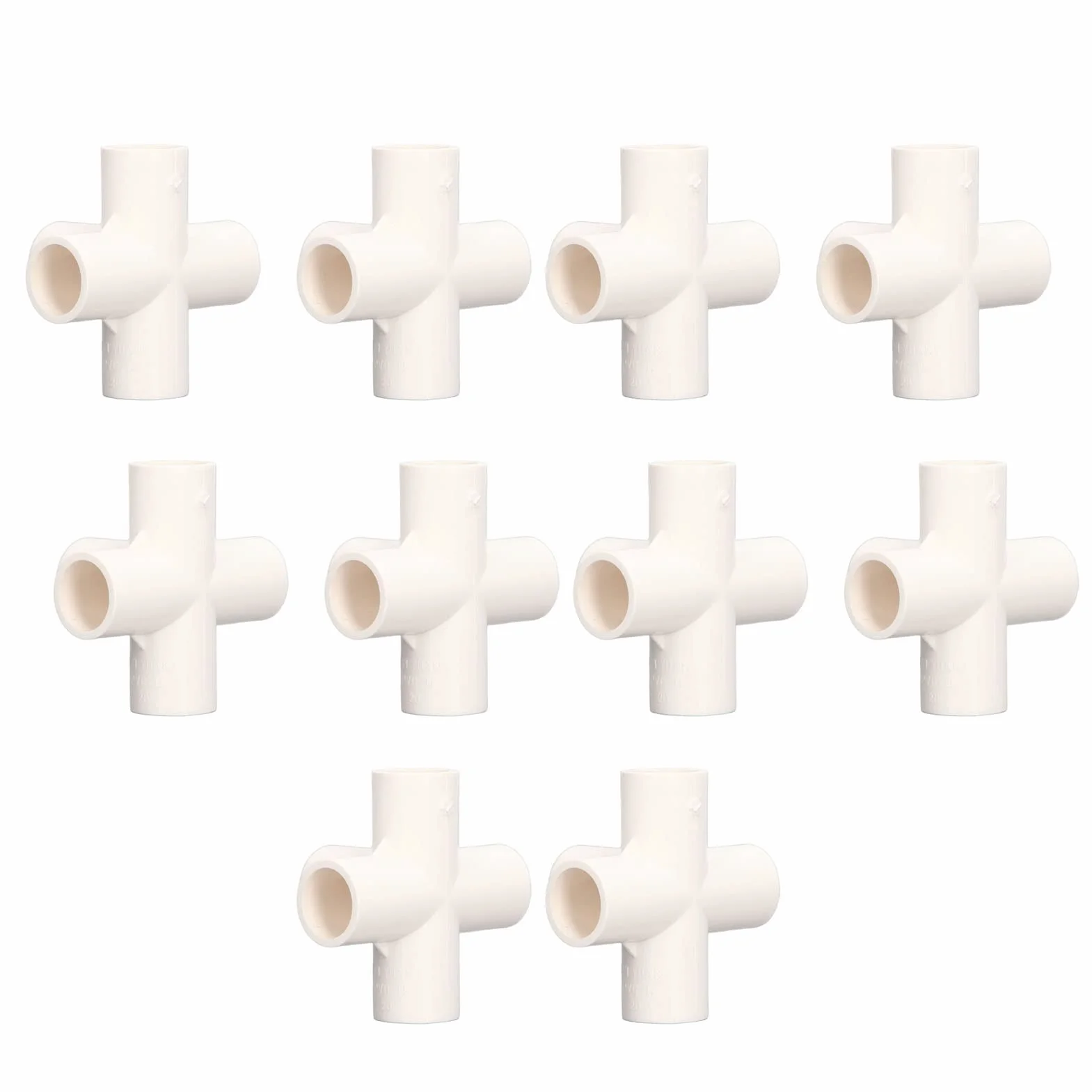 Złączka Rurowa z PVC 20 mm 5-kierunkowa Kątowa 3-wymiarowa Rura Kolankowa 10 szt.