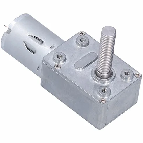 Jgy-370 Przemysłowy silnik z przekładnią ślimakową M8 Wał gwintowany Samoblokujący DC12V 10 obr./min