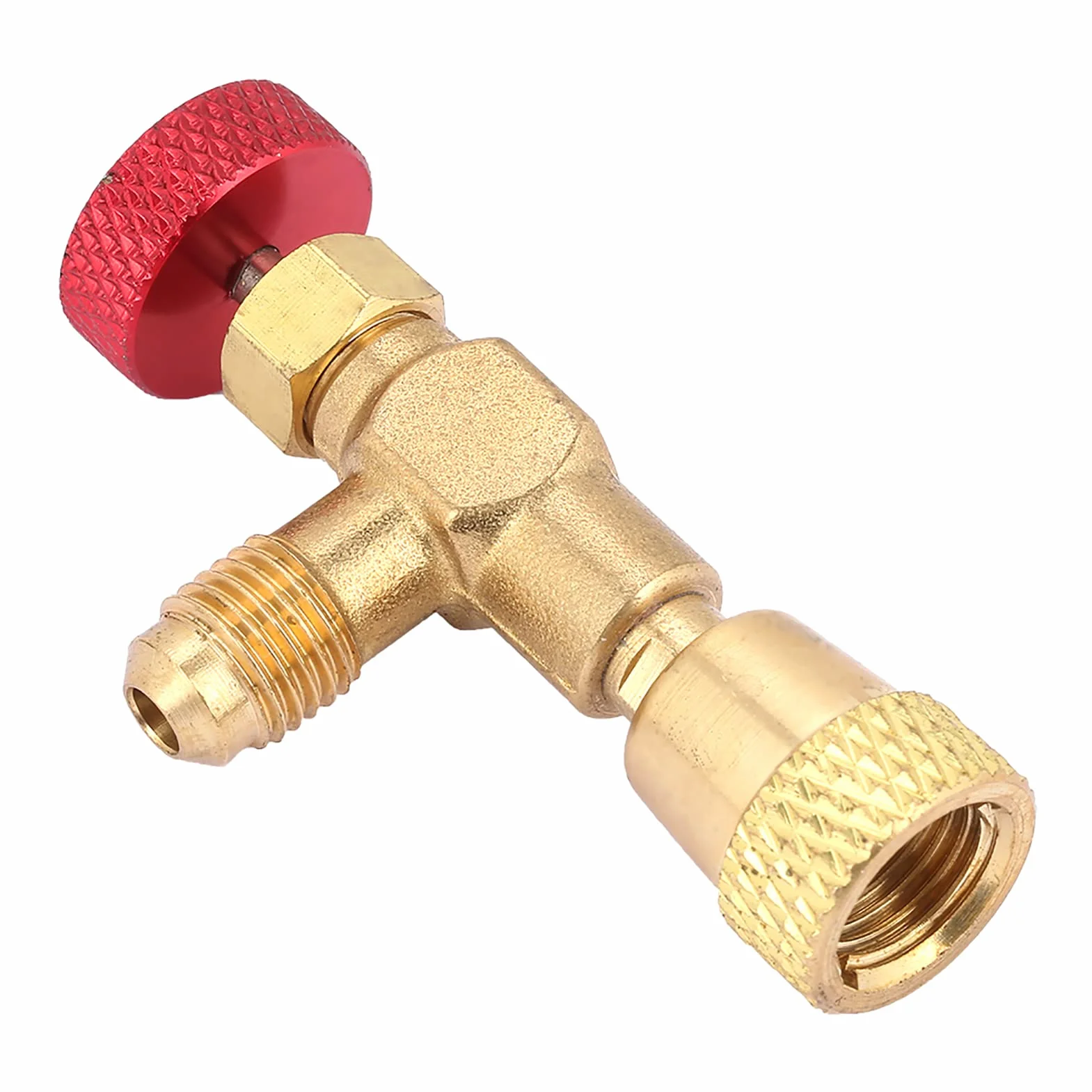 Adapter do klimatyzacji R410a Zawór Regulacji Przepływu Czynnika Chłodniczego Mosiężny 1/4''-5/16'' Zawór Żeński Serwis Klimatyzacyjny Elastyczne Ładowanie