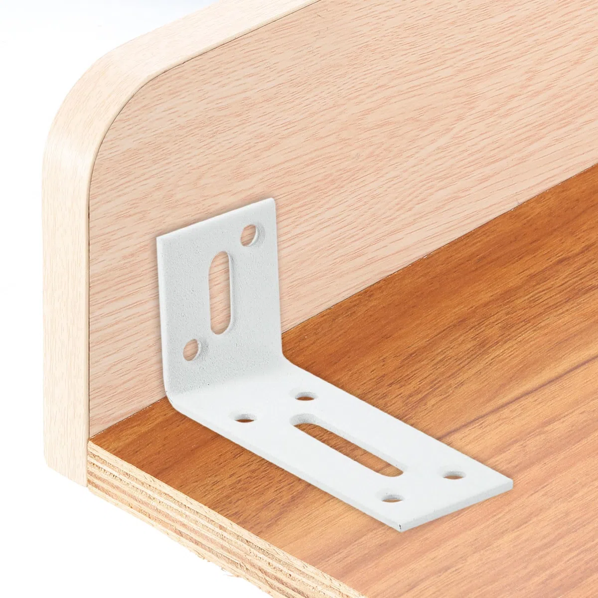 QUARKZMAN Regulowany kąt do dużych obciążeń, 2 sztuki, 80 x 40 x 30 mm, stal nierdzewna, kątownik do dużych obciążeń, 90 stopni, złącze kątowe do naprawy mebli, kolor biały