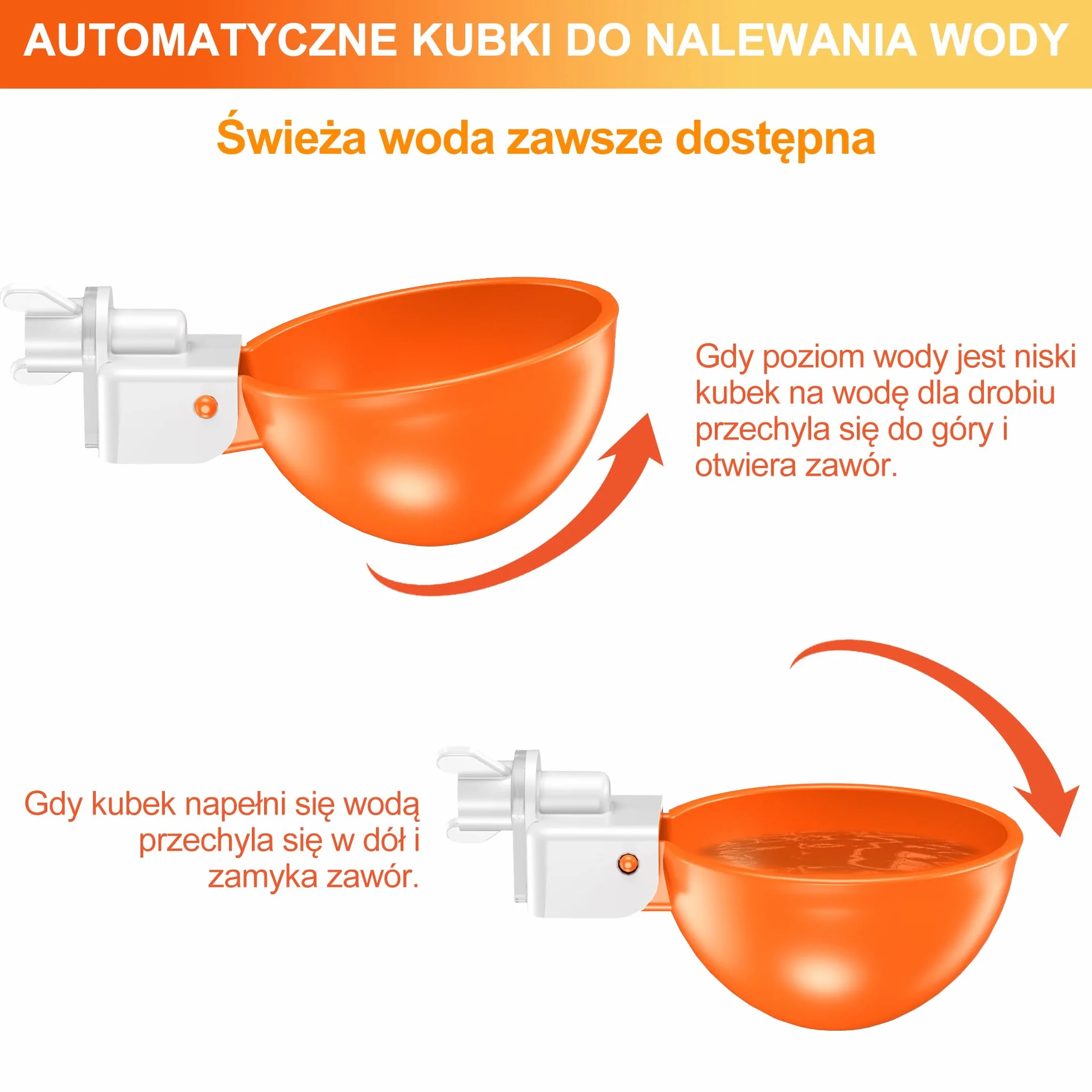 Zestaw poidła dla kurcząt 6 sztuk automatyczny