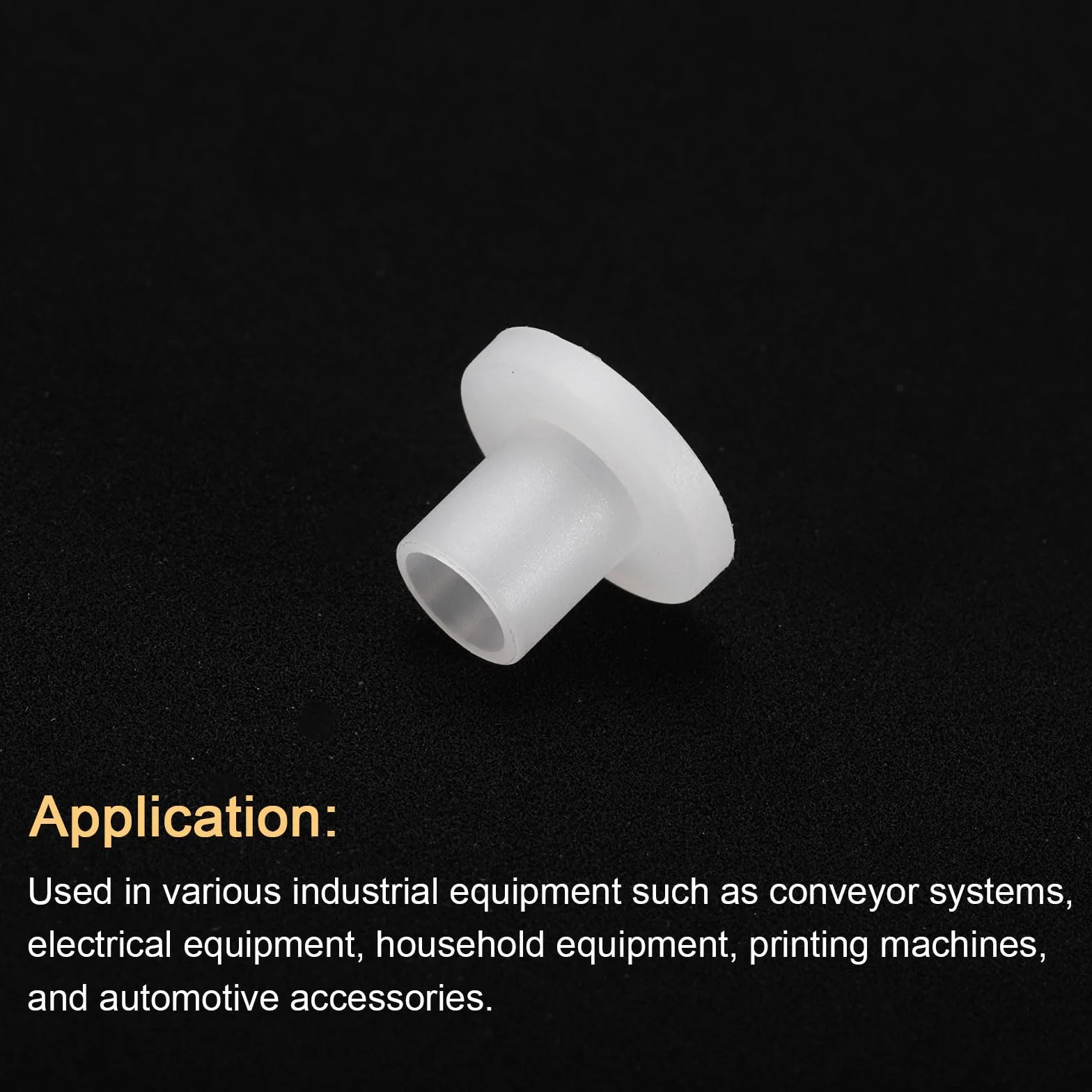 QUARKZMAN 24 sztuki tulejek kołnierzowych z tworzywa sztucznego ID 4 mm x OD 5 mm x długość 7 mm tuleje nylonowe, białe