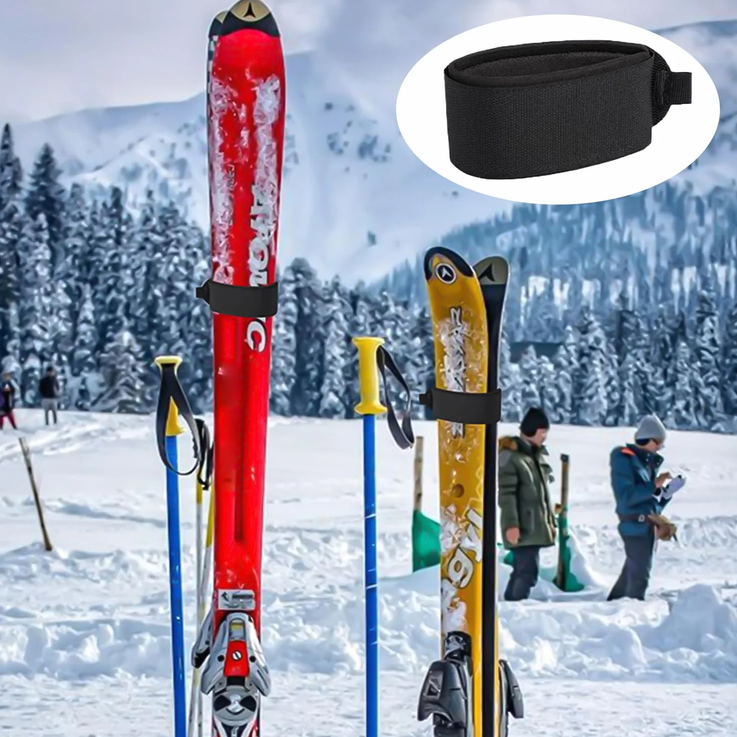 8 sztuk pasków narciarskich, narzędzia do mocowania snowboardu, nylonowe paski, elastyczne paski, regulowane paski