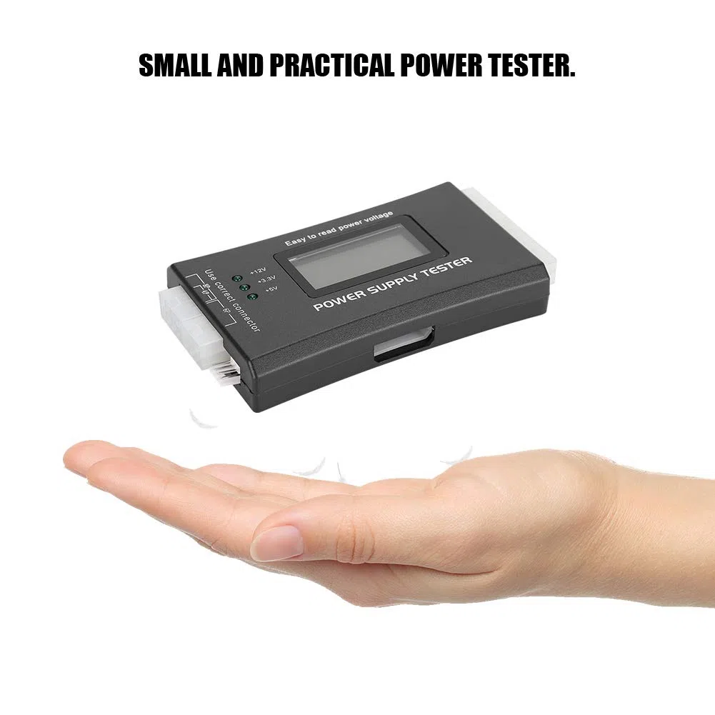 20Pin/24Pin ATX LCD Tester Zasilania Komputera do Złącza ATX, BTX, ITX, TFX i Przewodu P4/P6/P8/SATA/IDE PC Power Tool